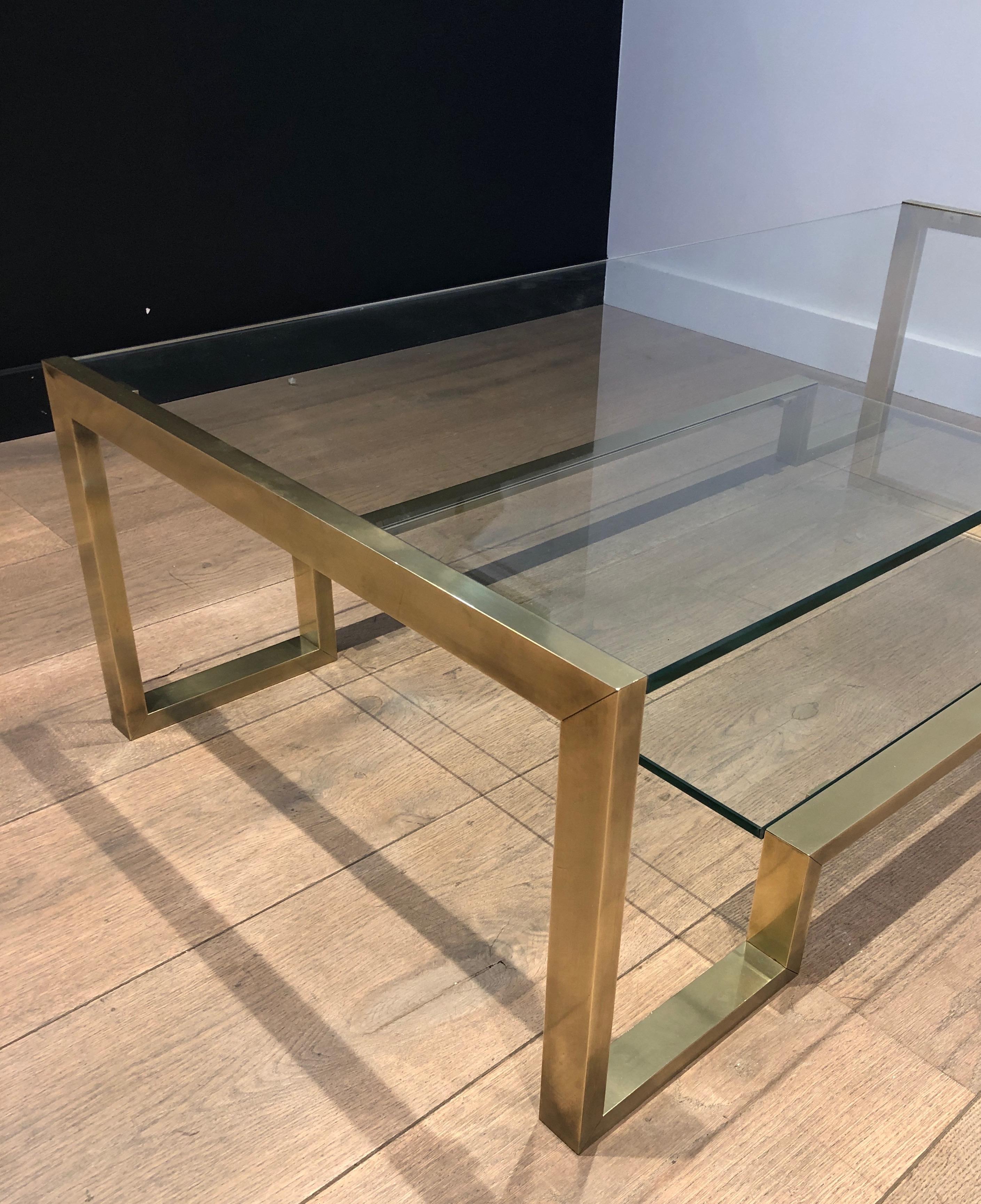 Brass Coffee Table by Guy Lefèvre for Maison Jansen For Sale 2