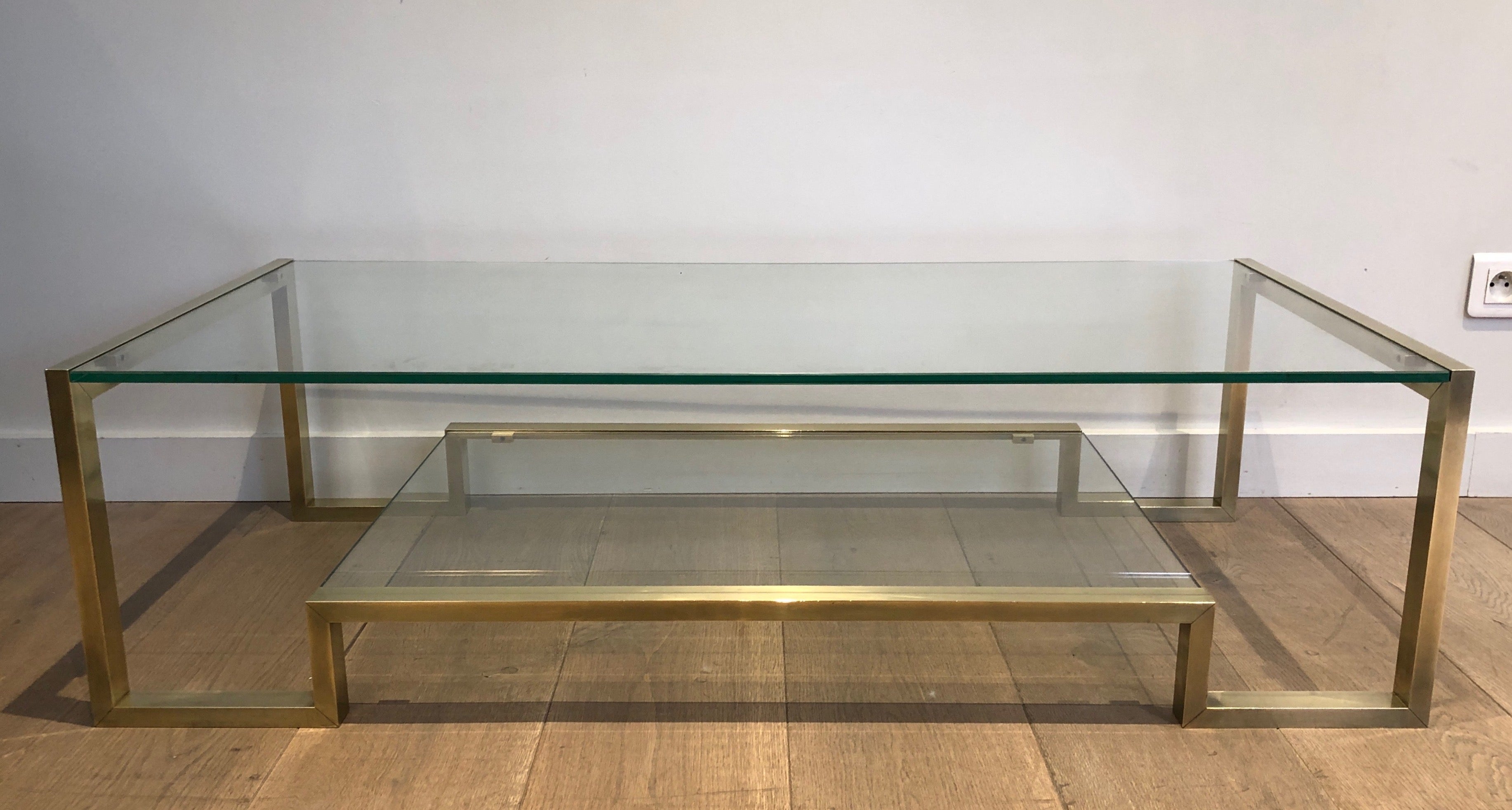 Brass Coffee Table by Guy Lefèvre for Maison Jansen