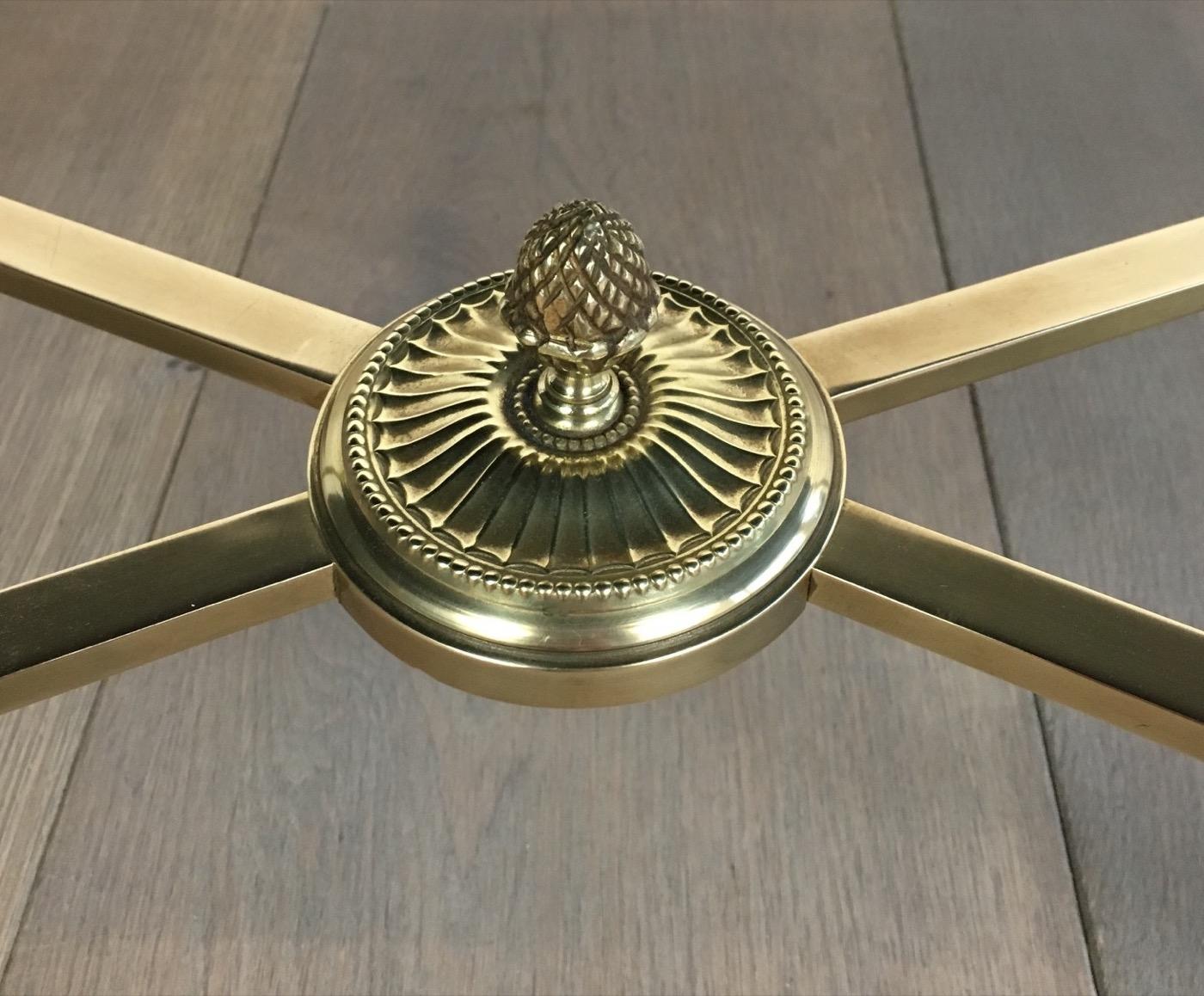 Lacquered Brass Coffee Table by Maison Baguès For Sale