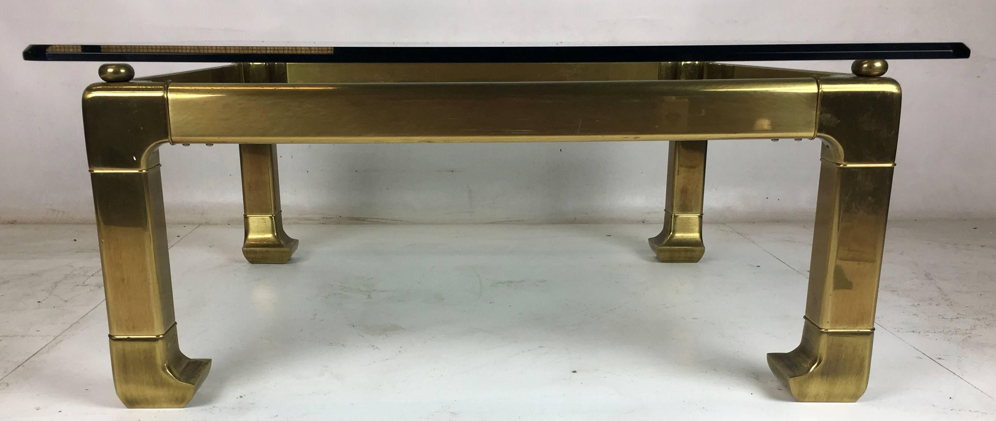 American Brass Coffee Table by Mastercraft