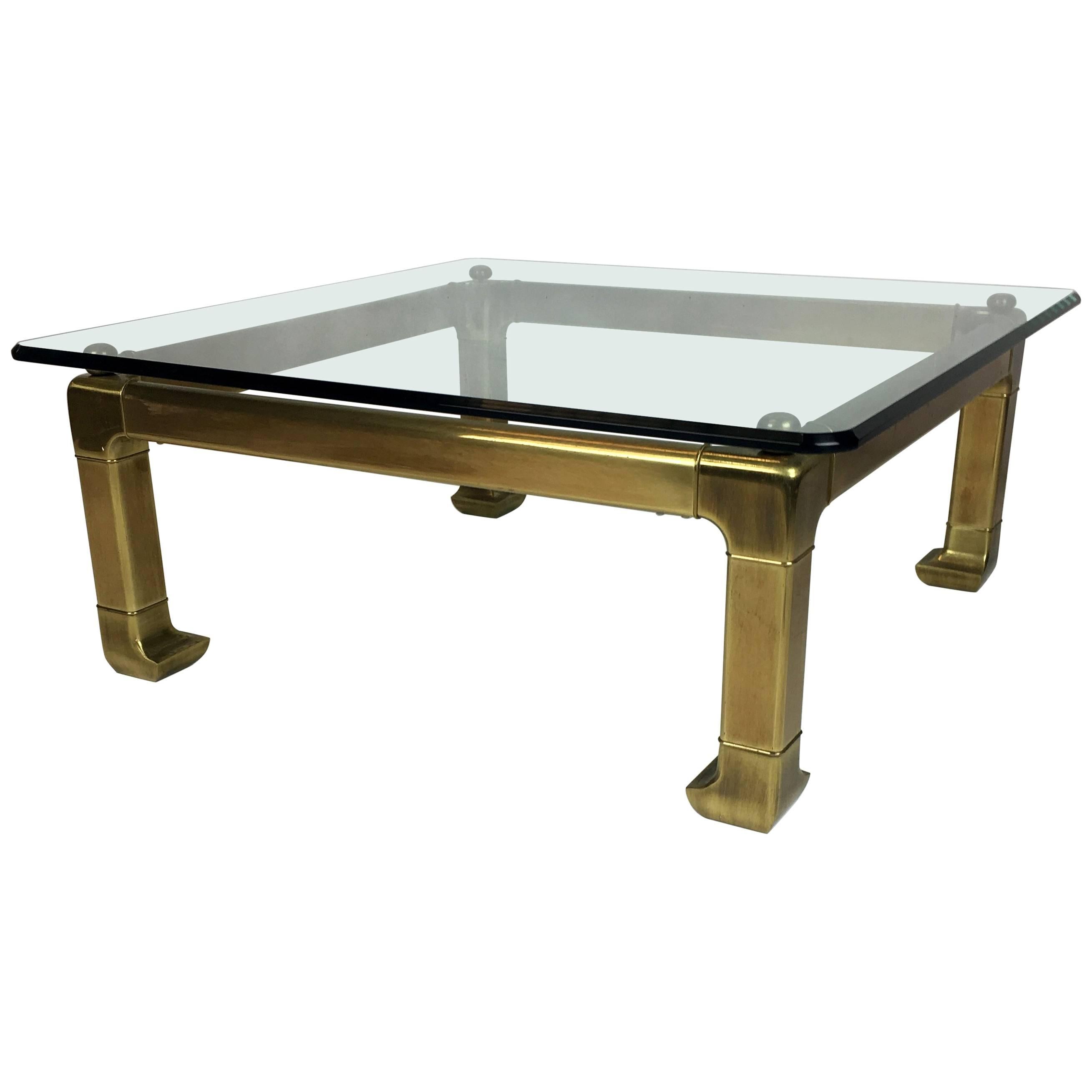 Brass Coffee Table by Mastercraft