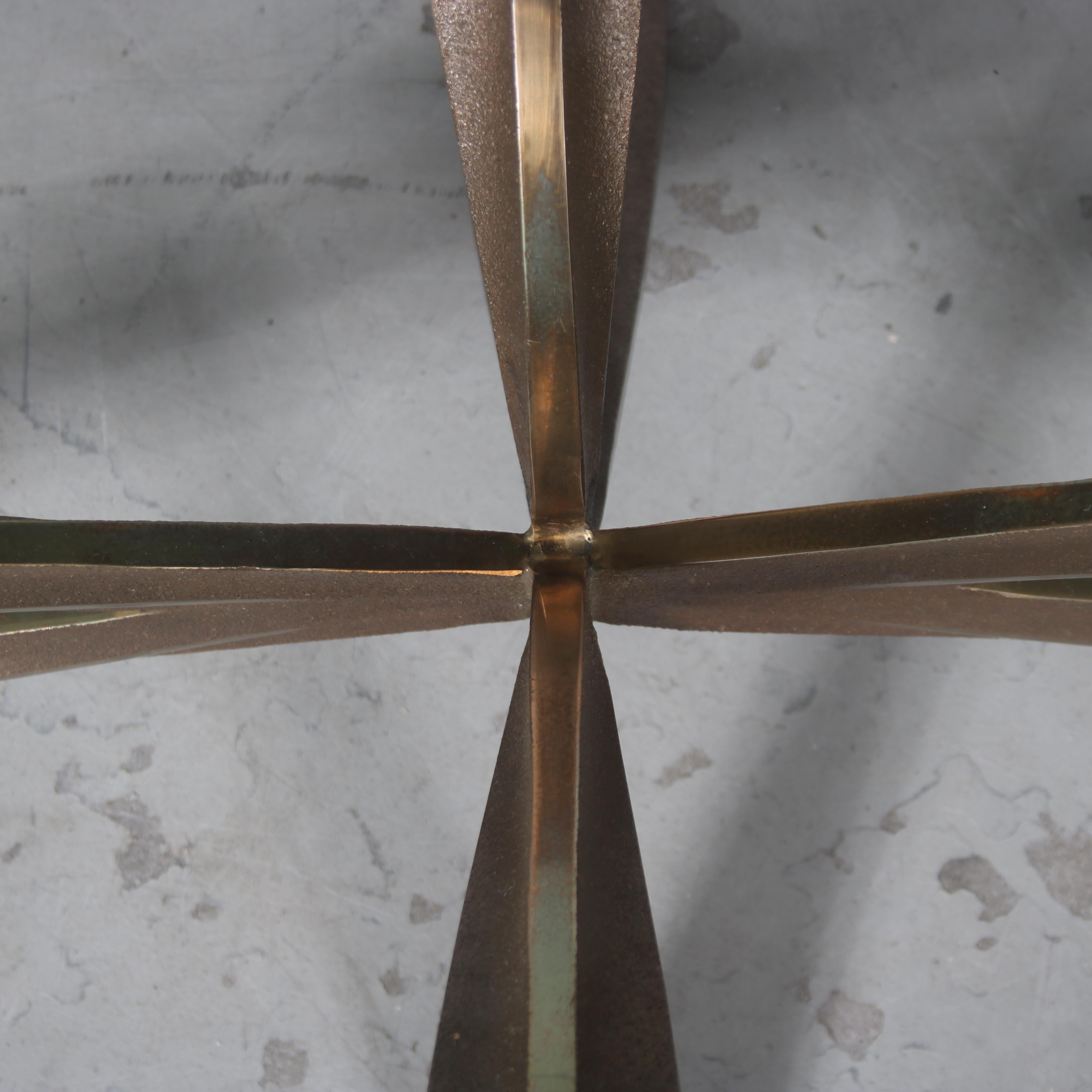 Brass Coffee Table by Michel Mangematin & Roger Bruny, France 1960 For Sale 7