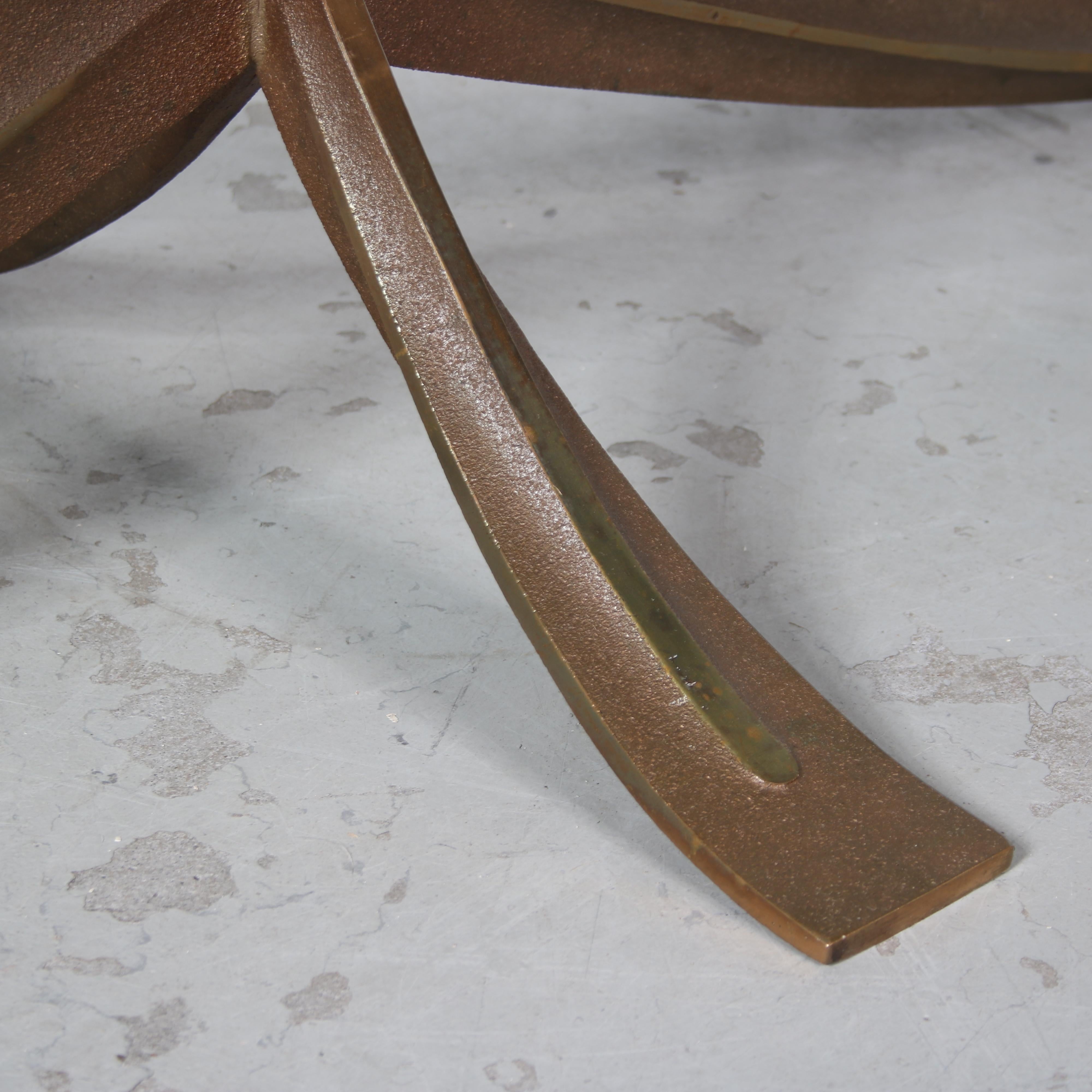 Brass Coffee Table by Michel Mangematin & Roger Bruny, France 1960 For Sale 2