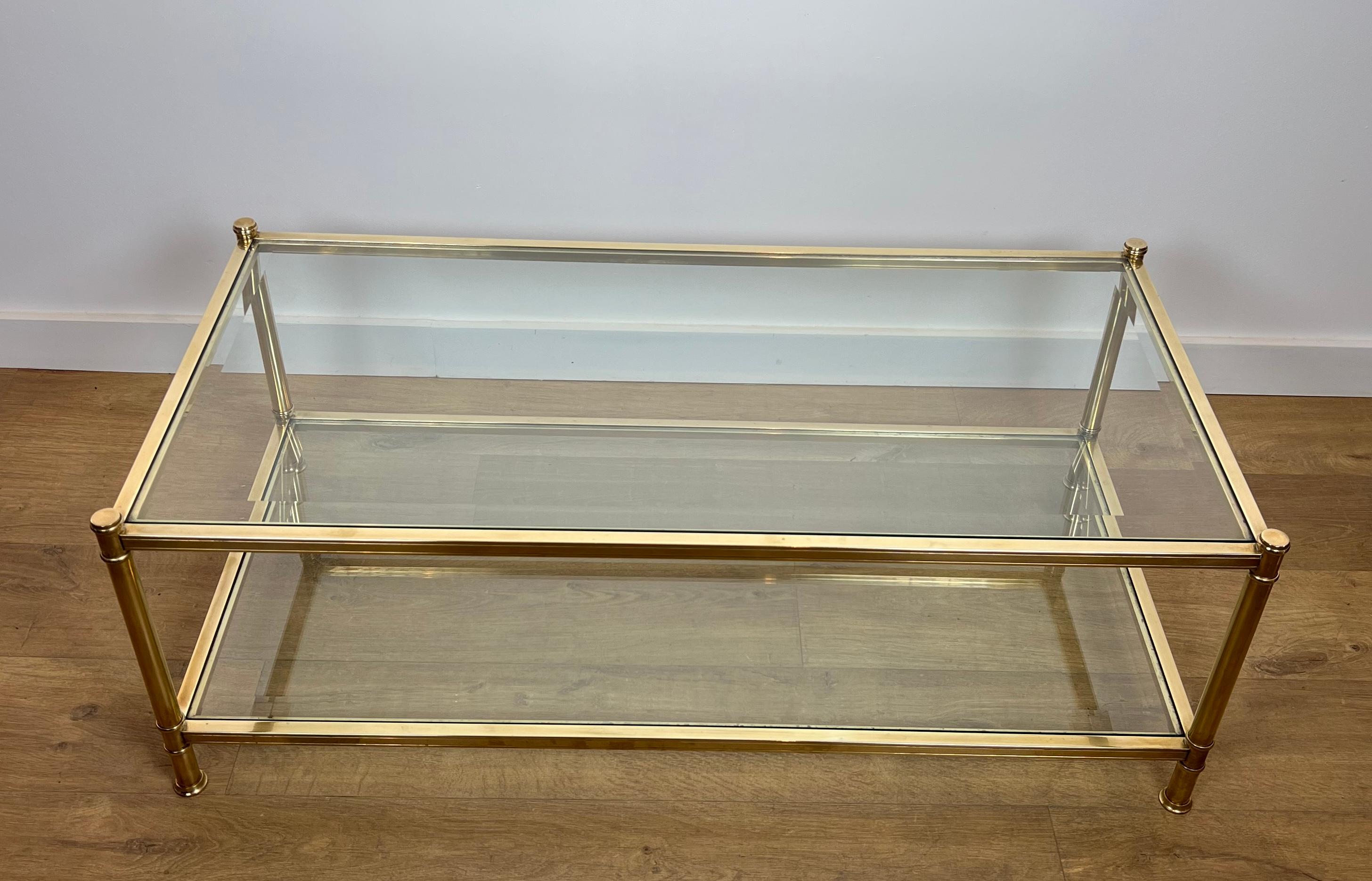 Table basse en laiton de Roche Bobois. Circa 1970 11