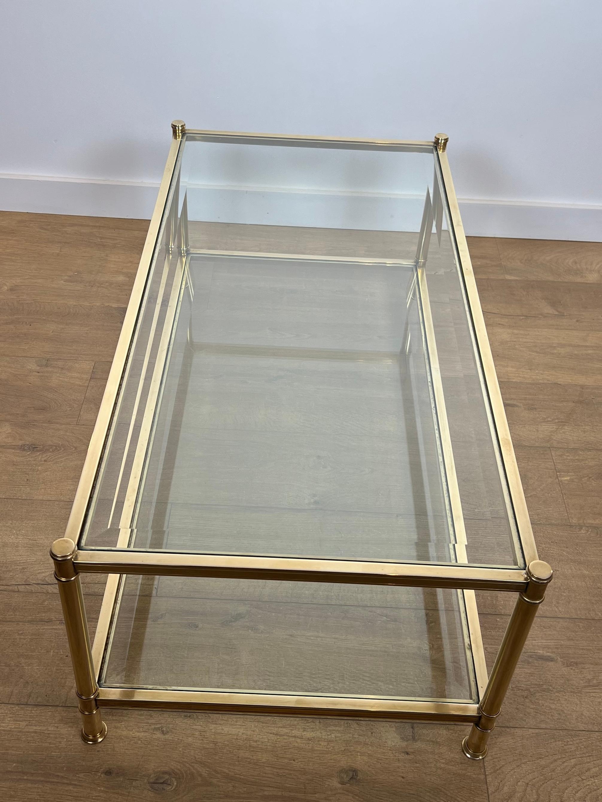 Laiton Table basse en laiton de Roche Bobois. Circa 1970
