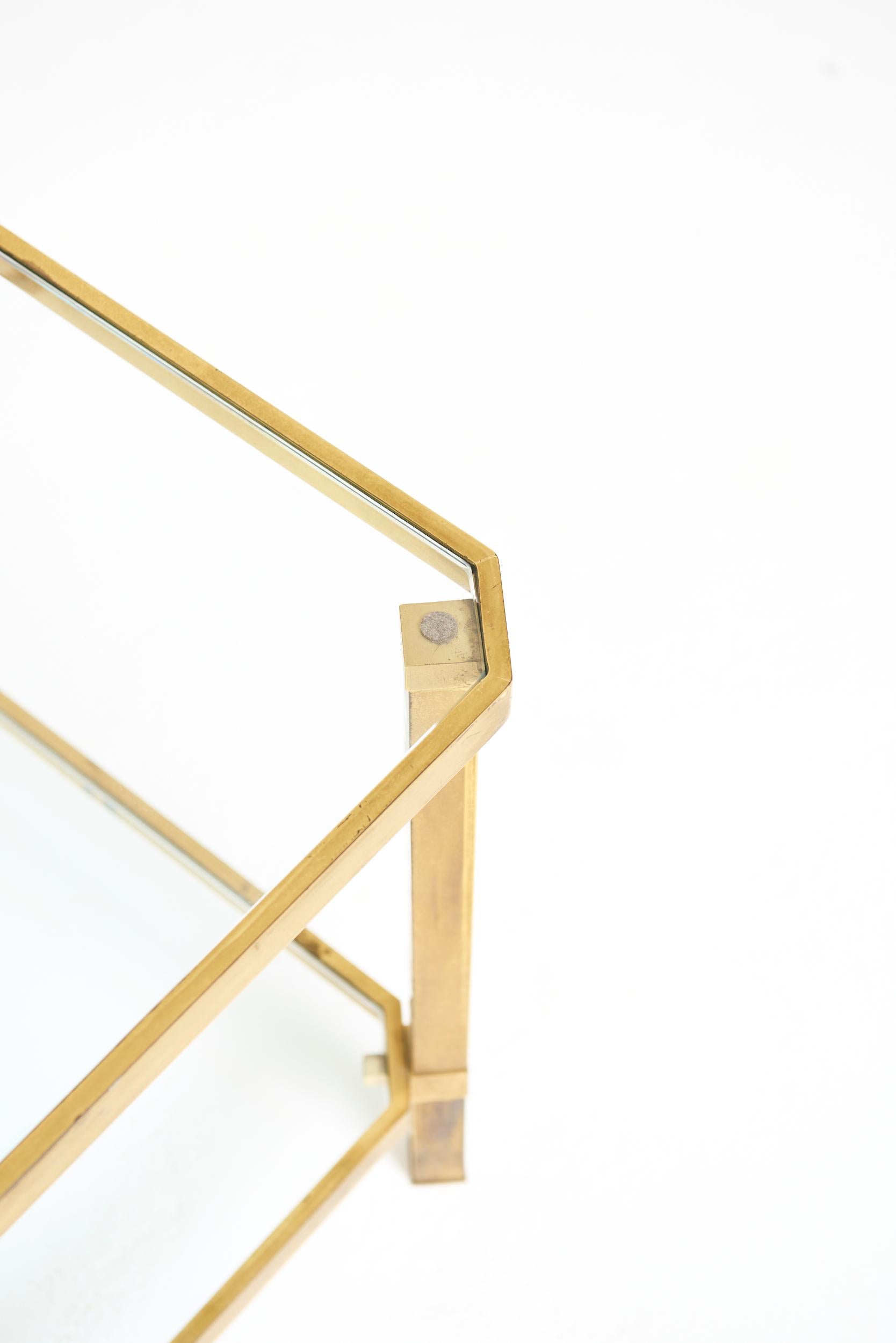 Mid-Century Modern Brass Coffee Table For Sale