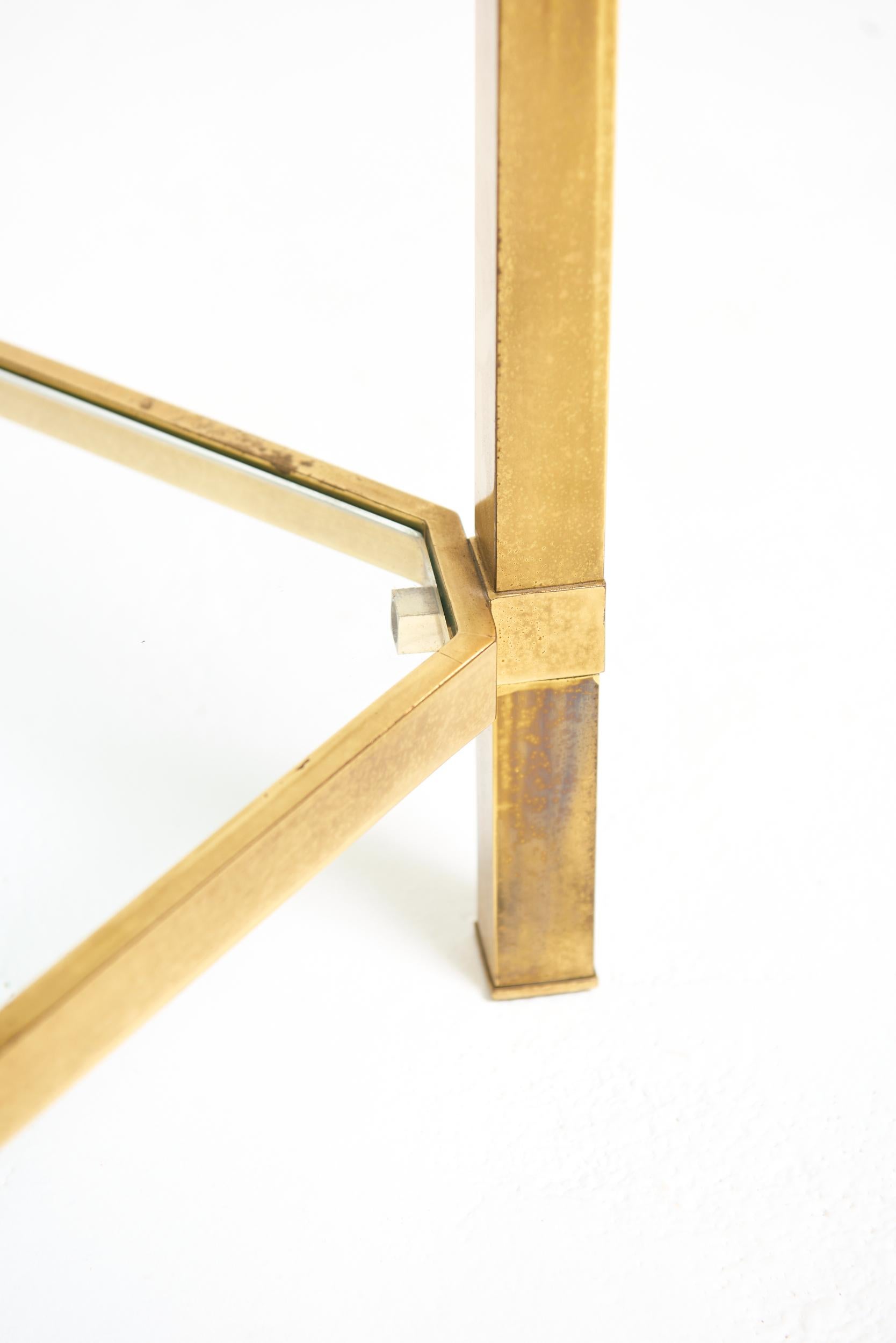 Italian Brass Coffee Table For Sale