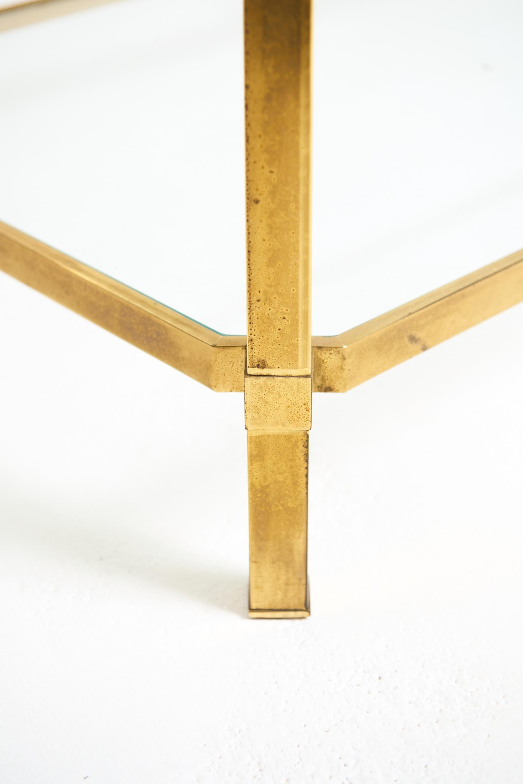 20th Century Brass Coffee Table For Sale