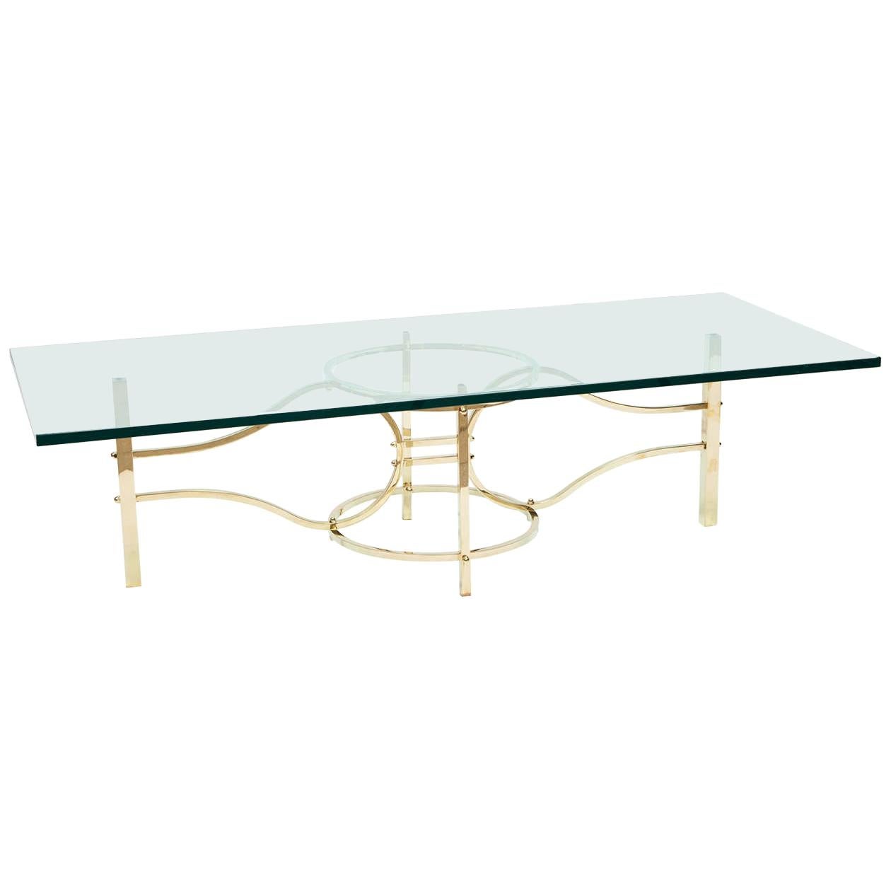 Brass Coffee Table, Italy, circa 1960, Polished Brass