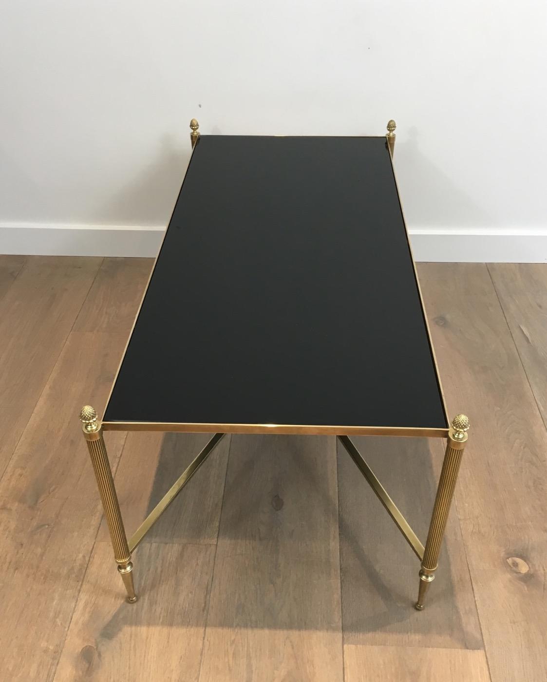 Brass Coffee Table, Maison Jansen For Sale 5
