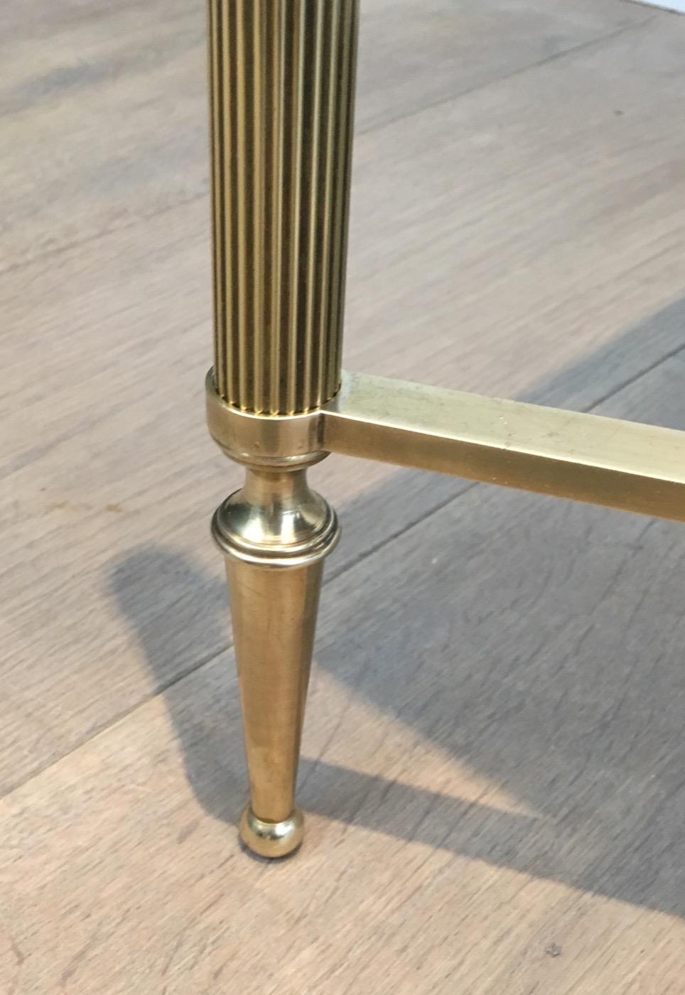 Brass Coffee Table, Maison Jansen For Sale 8