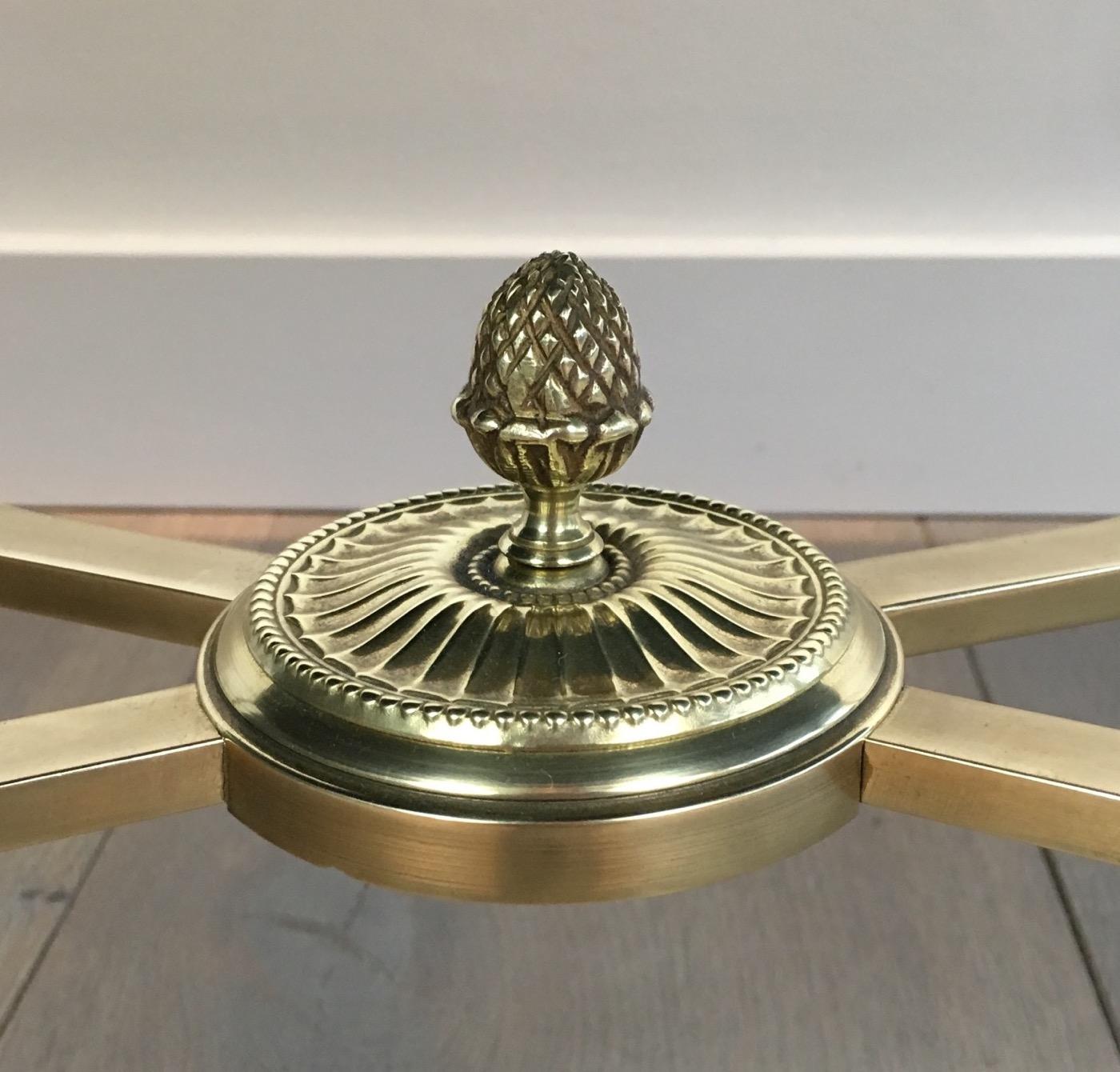 Brass Coffee Table, Maison Jansen For Sale 1