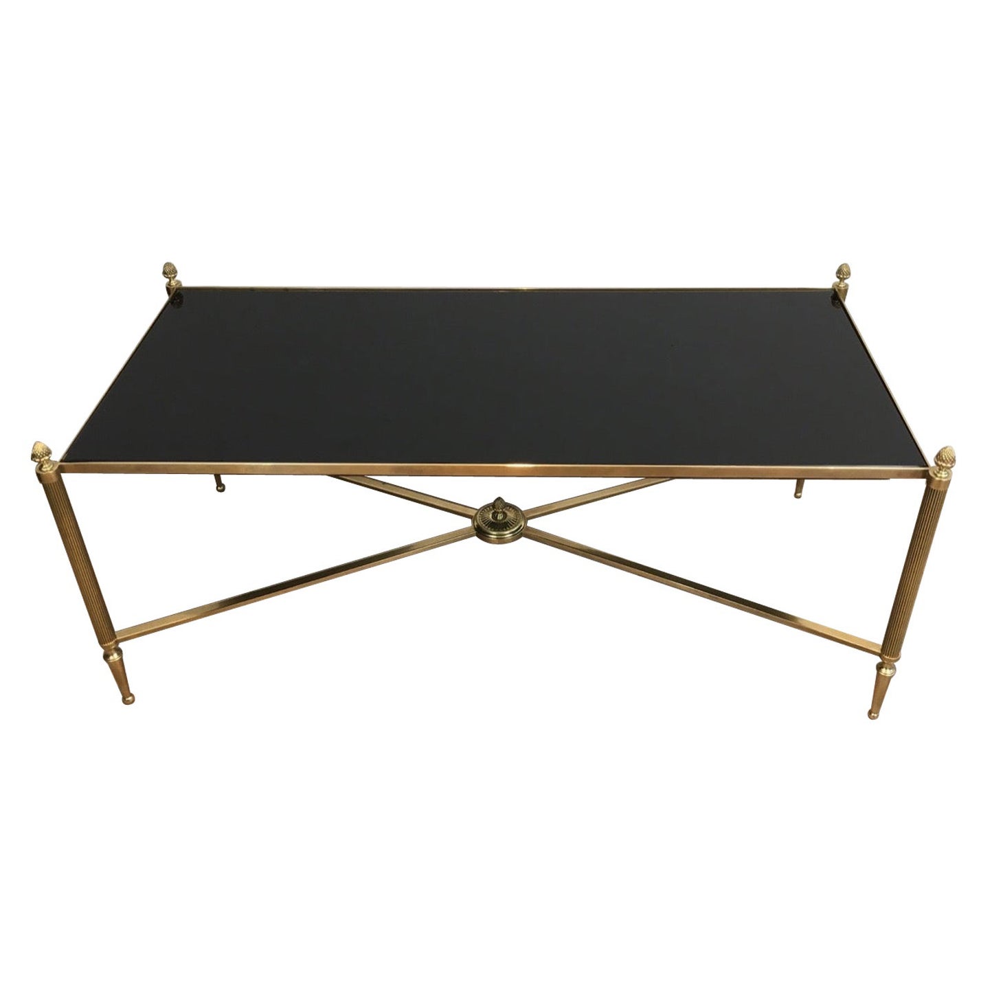 Table basse en laiton, Maison Jansen