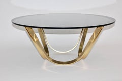 Mid Century Modern Brassed Metal Vintage Coffee Table Sofa Table 1960s