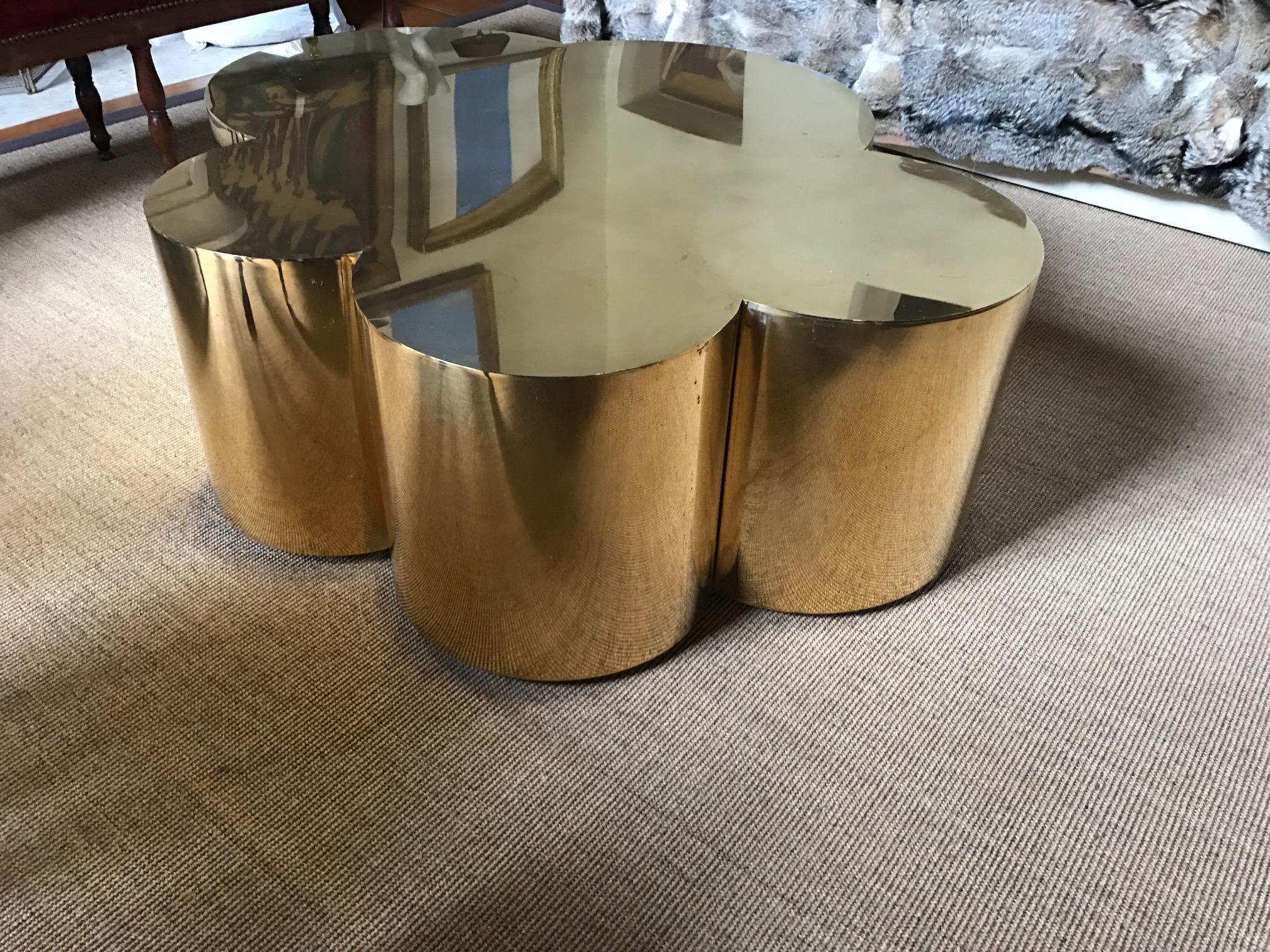 Brass coffee table model 