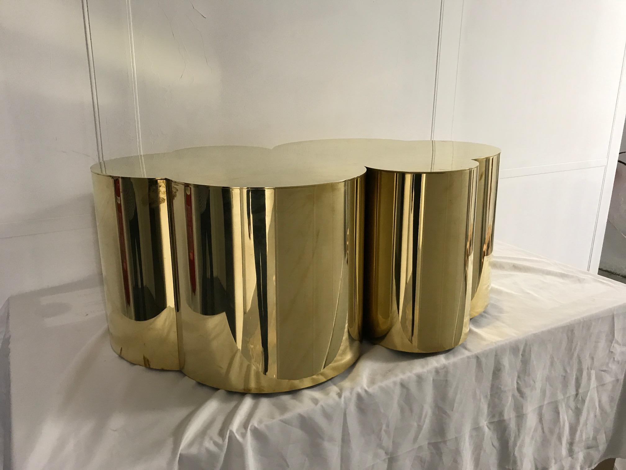Brass coffee table model 