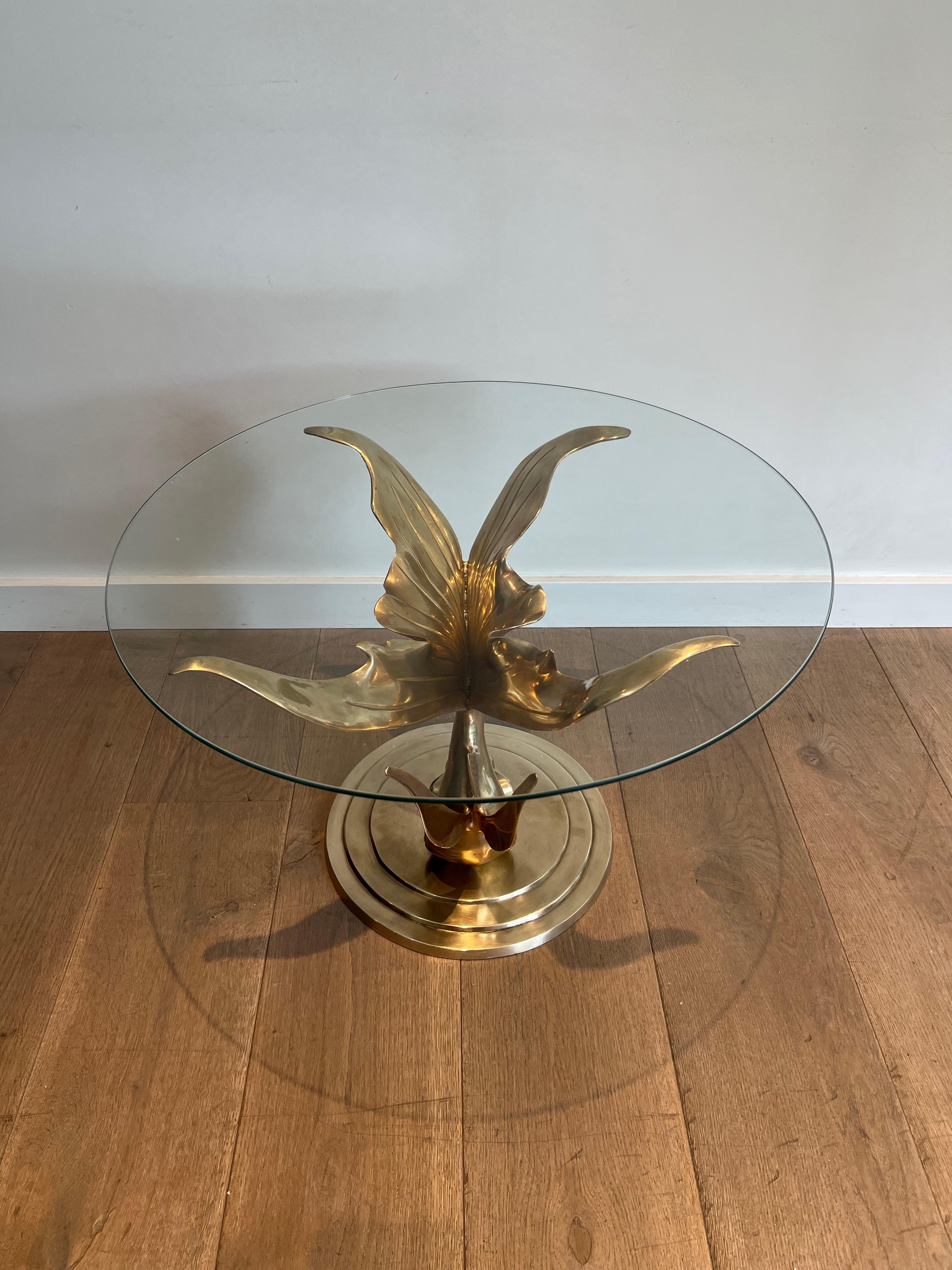 Brass Coffee Table representing a Fish For Sale 10
