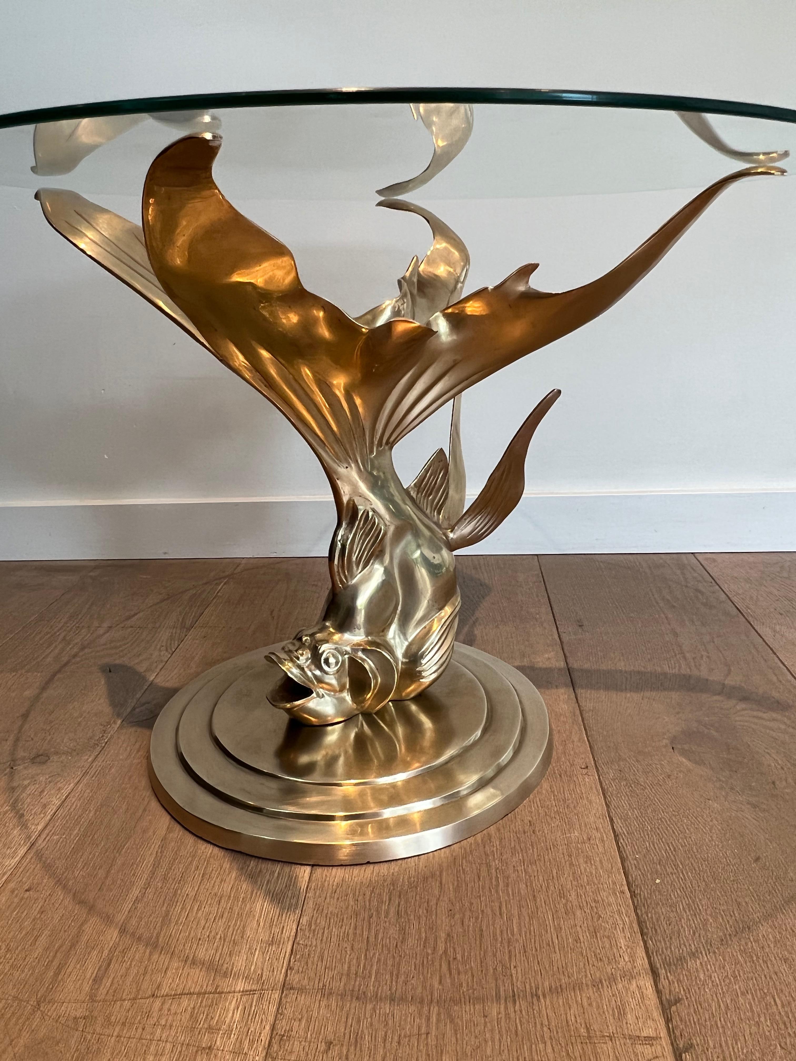 Brass Coffee Table representing a Fish For Sale 12