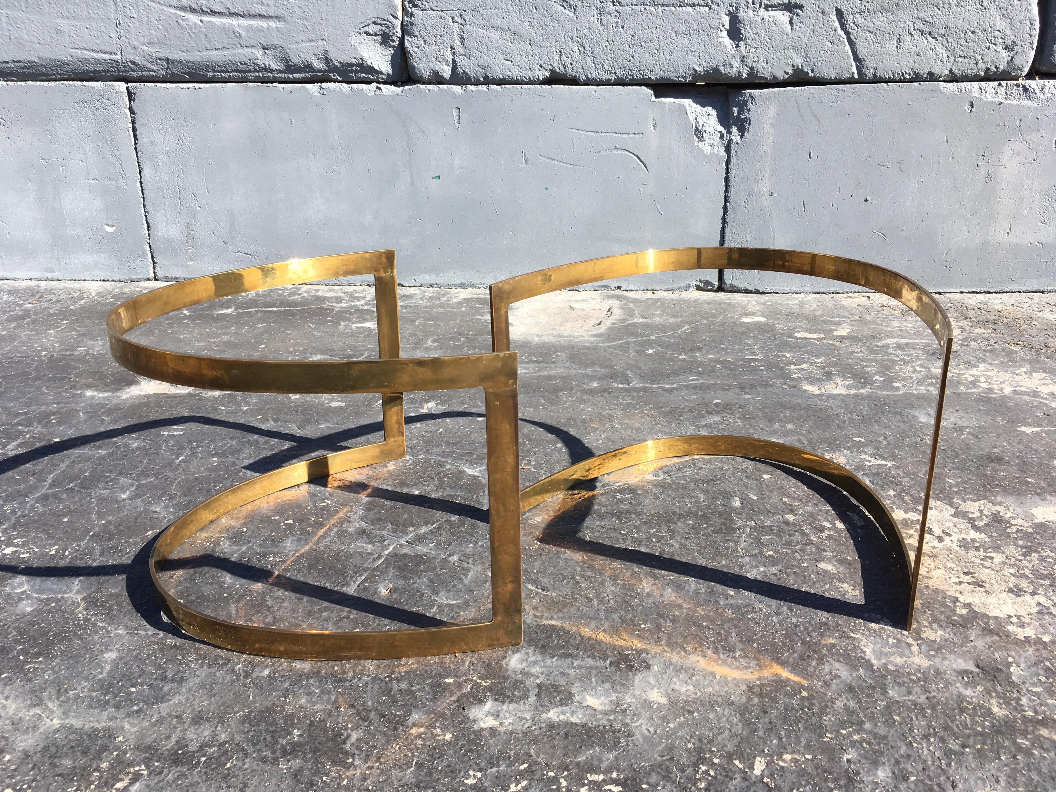 Brass Coffee Table with Glass Top in the Style of LaVerne 11