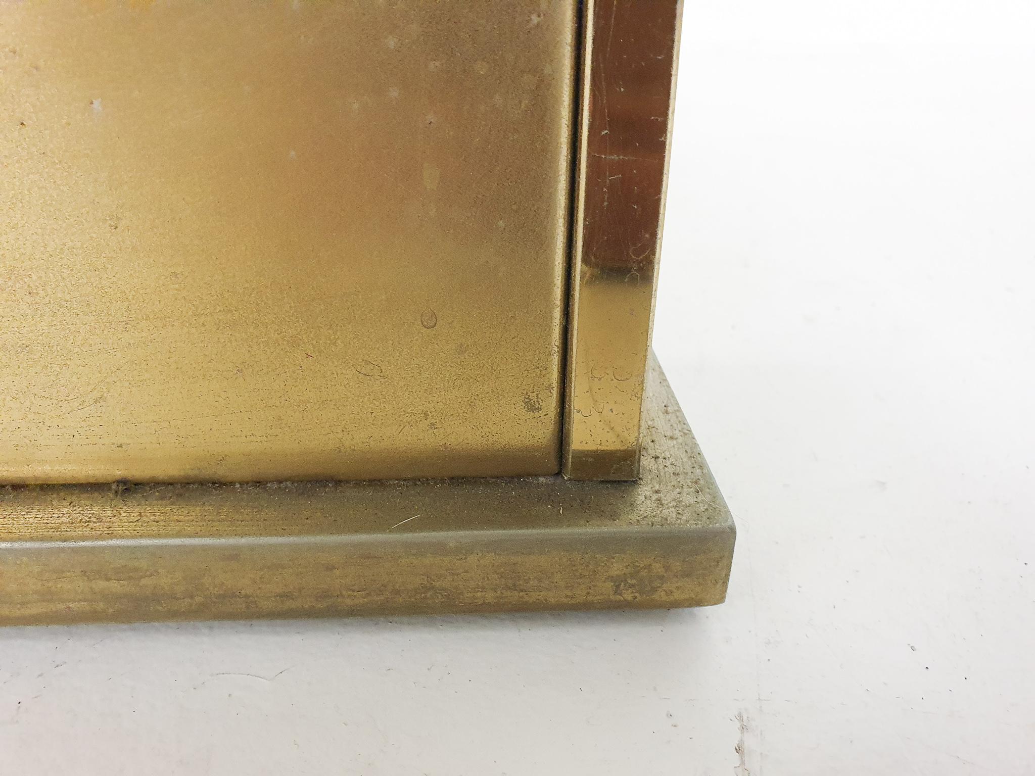 Brass Coffee Table with Mirrored Glas, Attributed to Belgo Chrom, Belgium, 1970 5