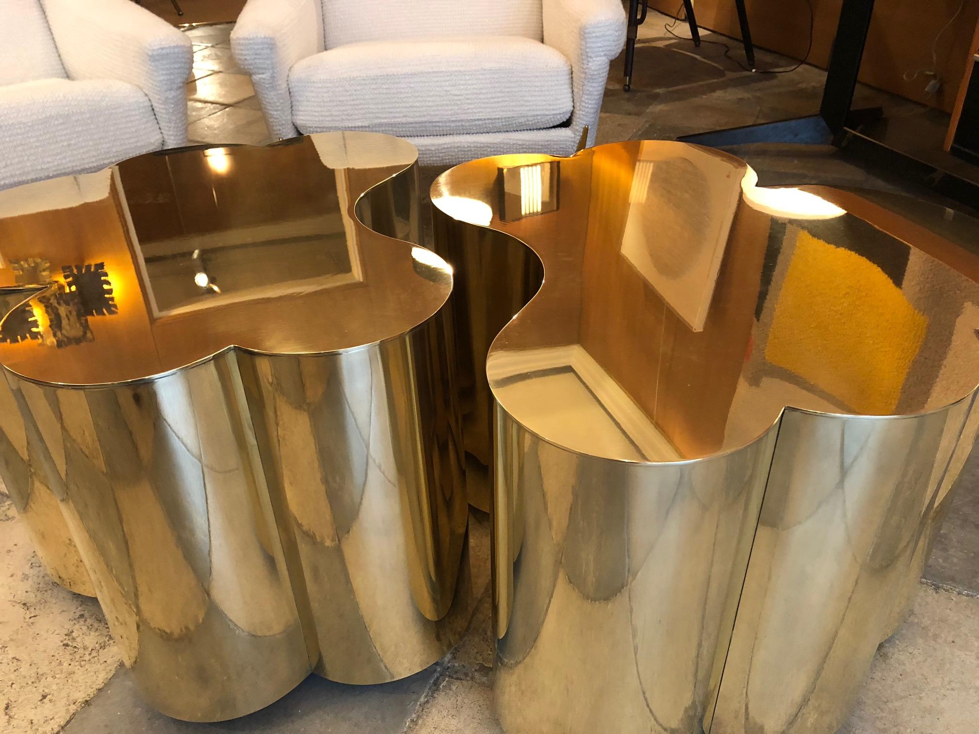 Brass coffee tables 