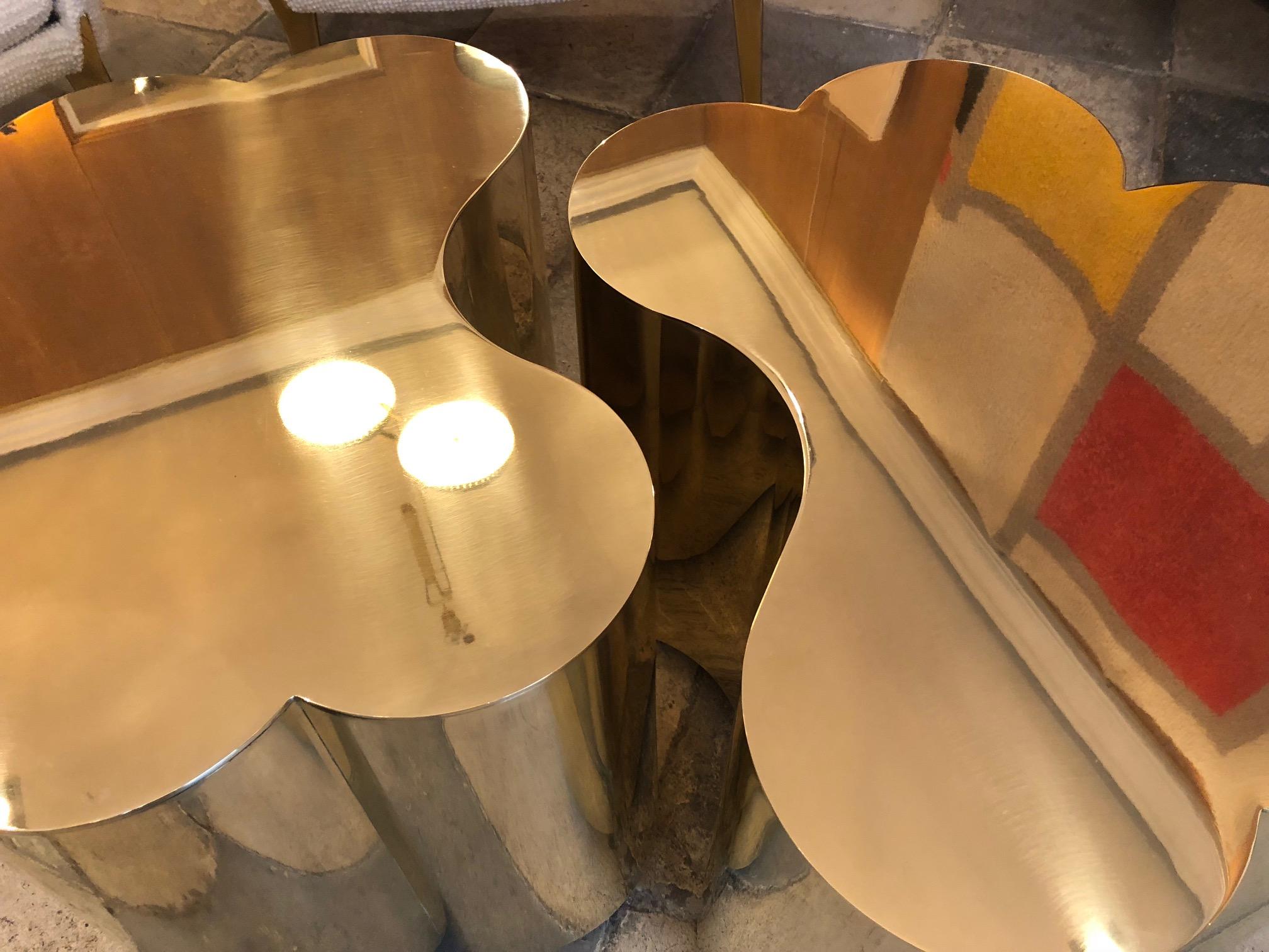Contemporary Brass coffee tables 