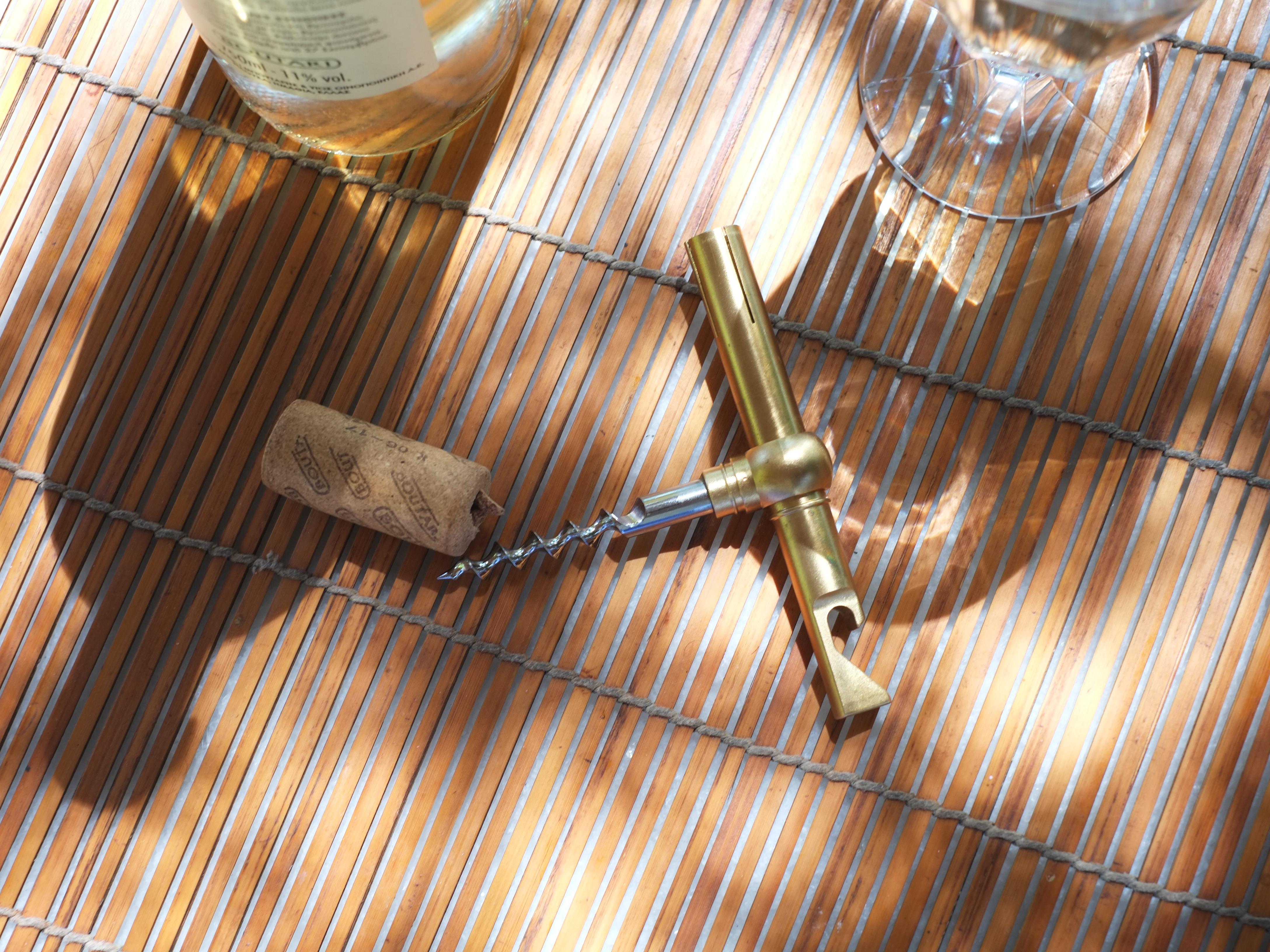 Contemporary Brass Collet Corkscrew by Fort Standard, in Stock 2