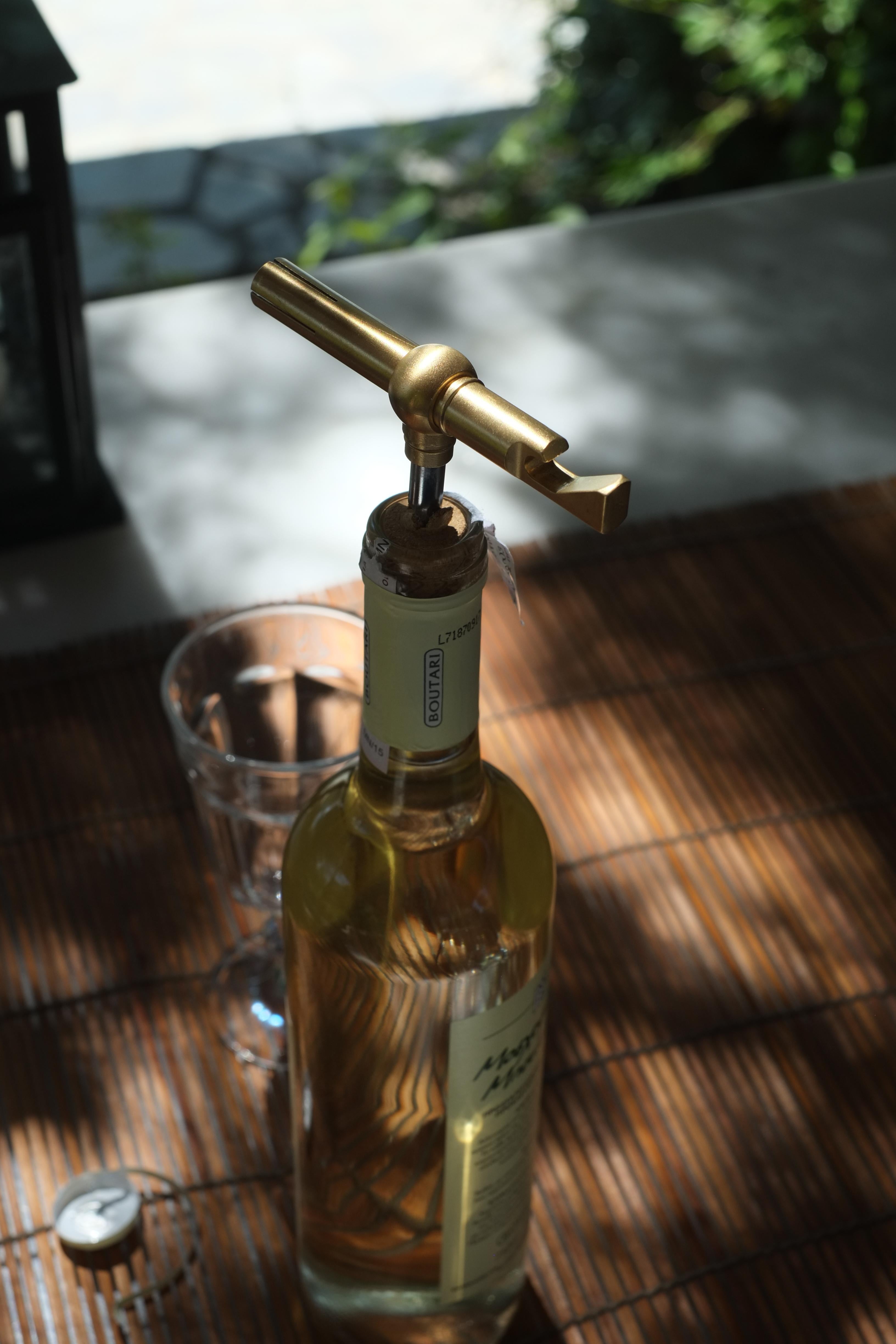 Contemporary Brass Collet Corkscrew by Fort Standard, in Stock 3