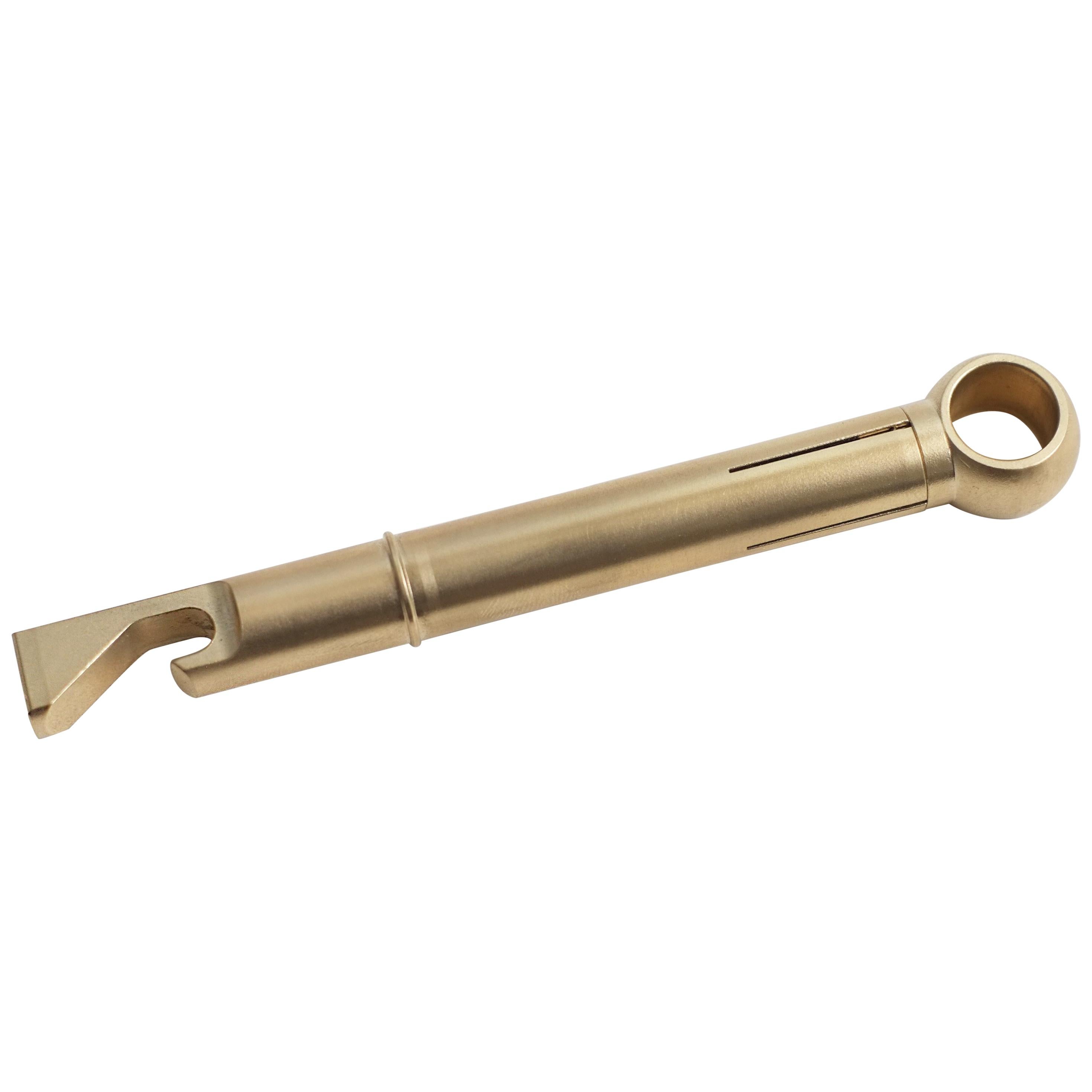 Contemporary Brass Collet Corkscrew by Fort Standard, in Stock
