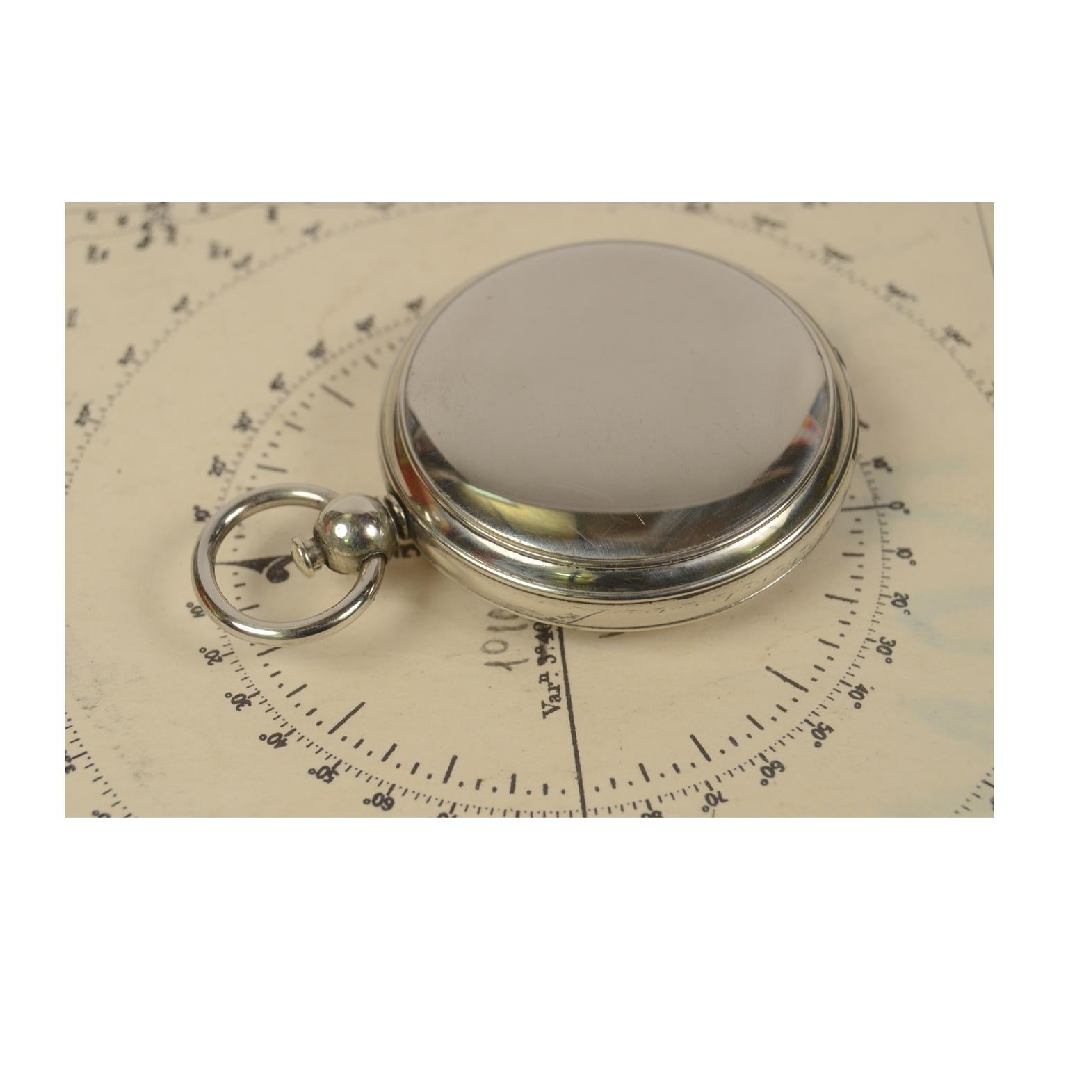 WWI Antique Brass Pocket Magnetic Compass Ceebynite  American Aviation Officers In Good Condition In Milan, IT