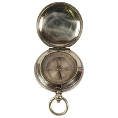 Brass  Magnetic Pocket Compass French Manufacture, 1920s with goniometric circle