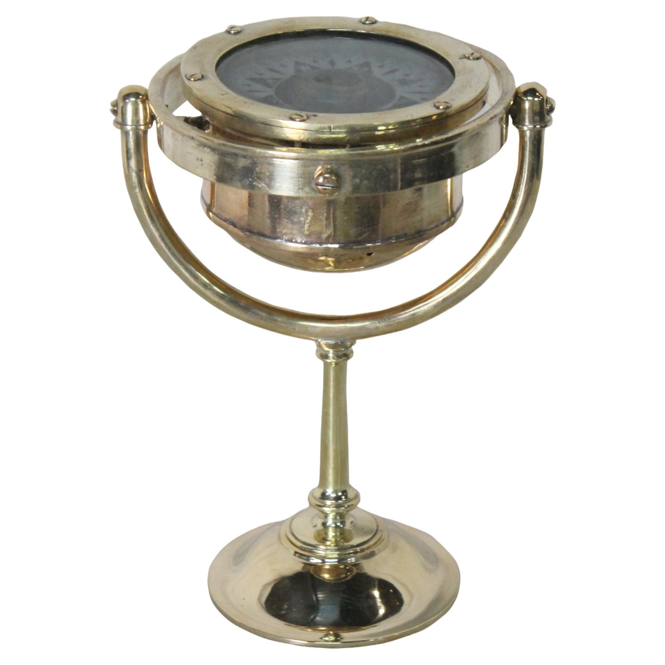 Brass Compass on Stand by Cassens and Plath, English For Sale