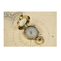 Antique Navigation Brass Compass made in 1918 and Supplied to British Officers