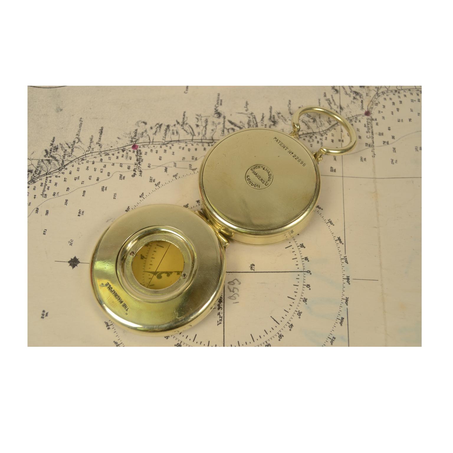 Brass Compass the Magnapole, Early 1900s 3