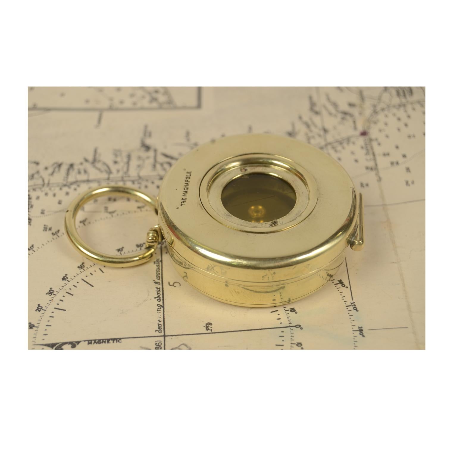 Brass Compass the Magnapole, Early 1900s 4
