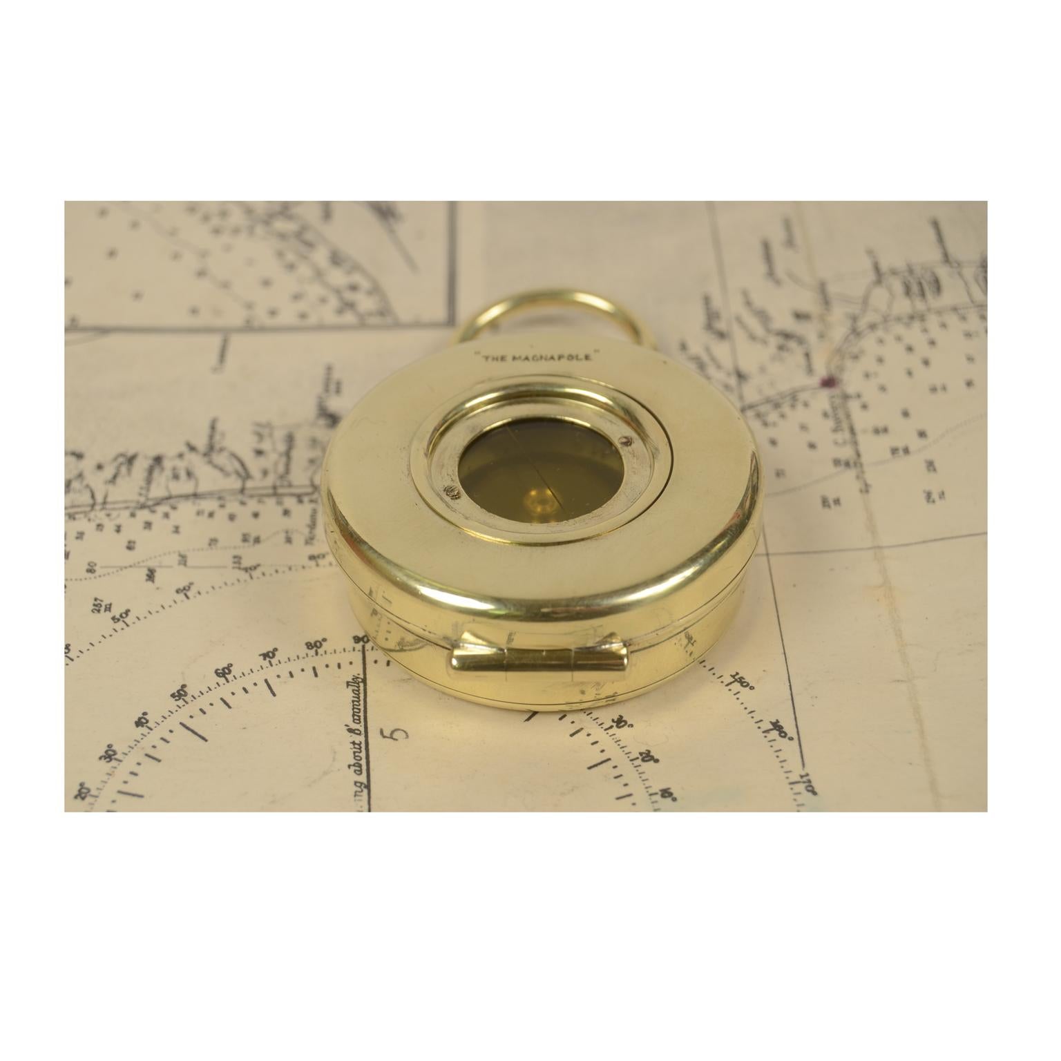 Brass Compass the Magnapole, Early 1900s 5