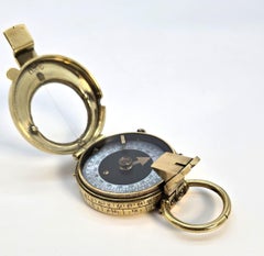 Brass compass with mother of pearl dial from WW1 period , English circa 1914
