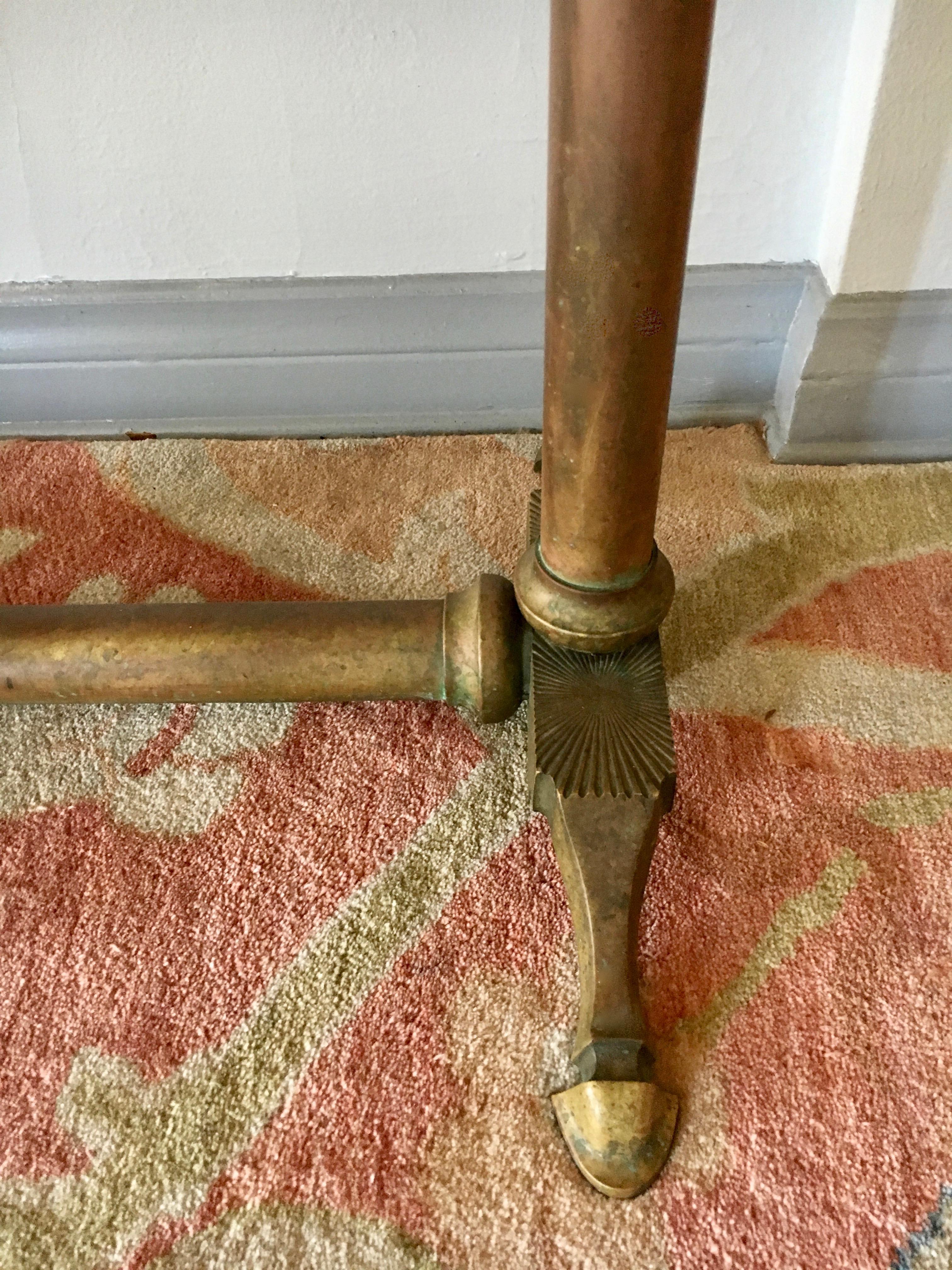 Brass Console Sofa Table In Excellent Condition In Los Angeles, CA