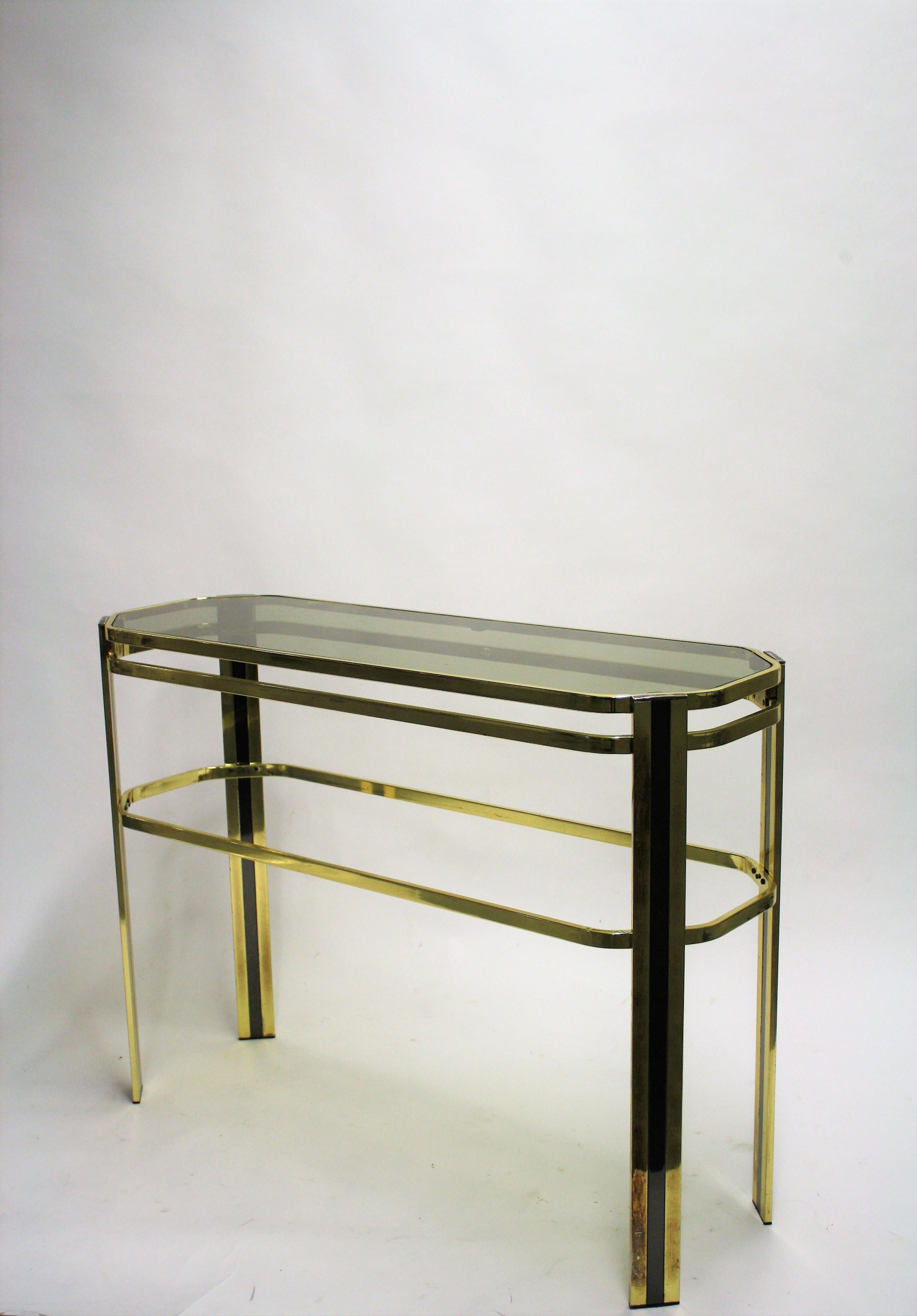 Brass Console Table, 1970s 2