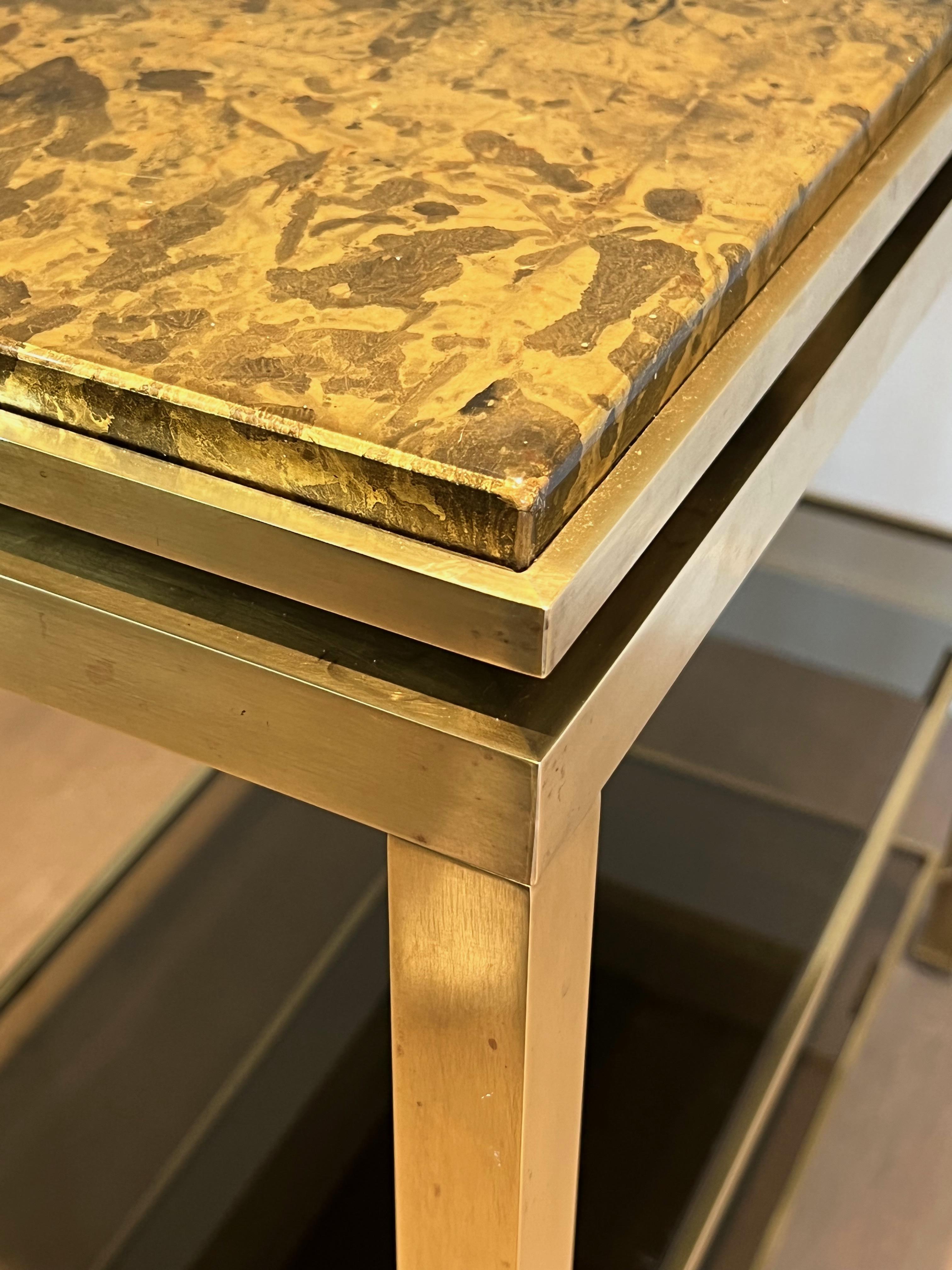 Brass Console Table by Guy Lefèvre for Maison Jansen. Circa 1970 3