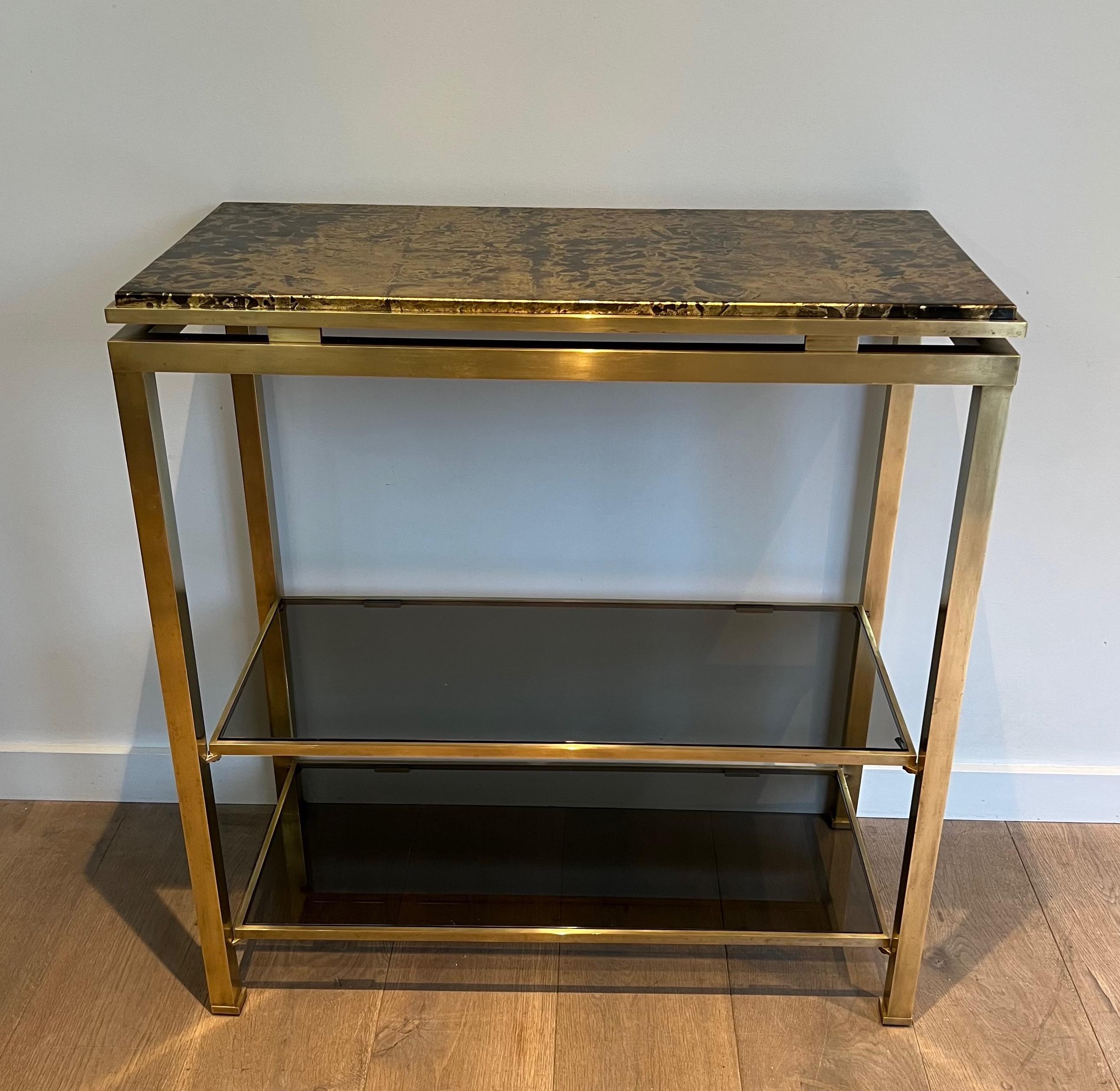 Brass Console Table by Guy Lefèvre for Maison Jansen. Circa 1970 5