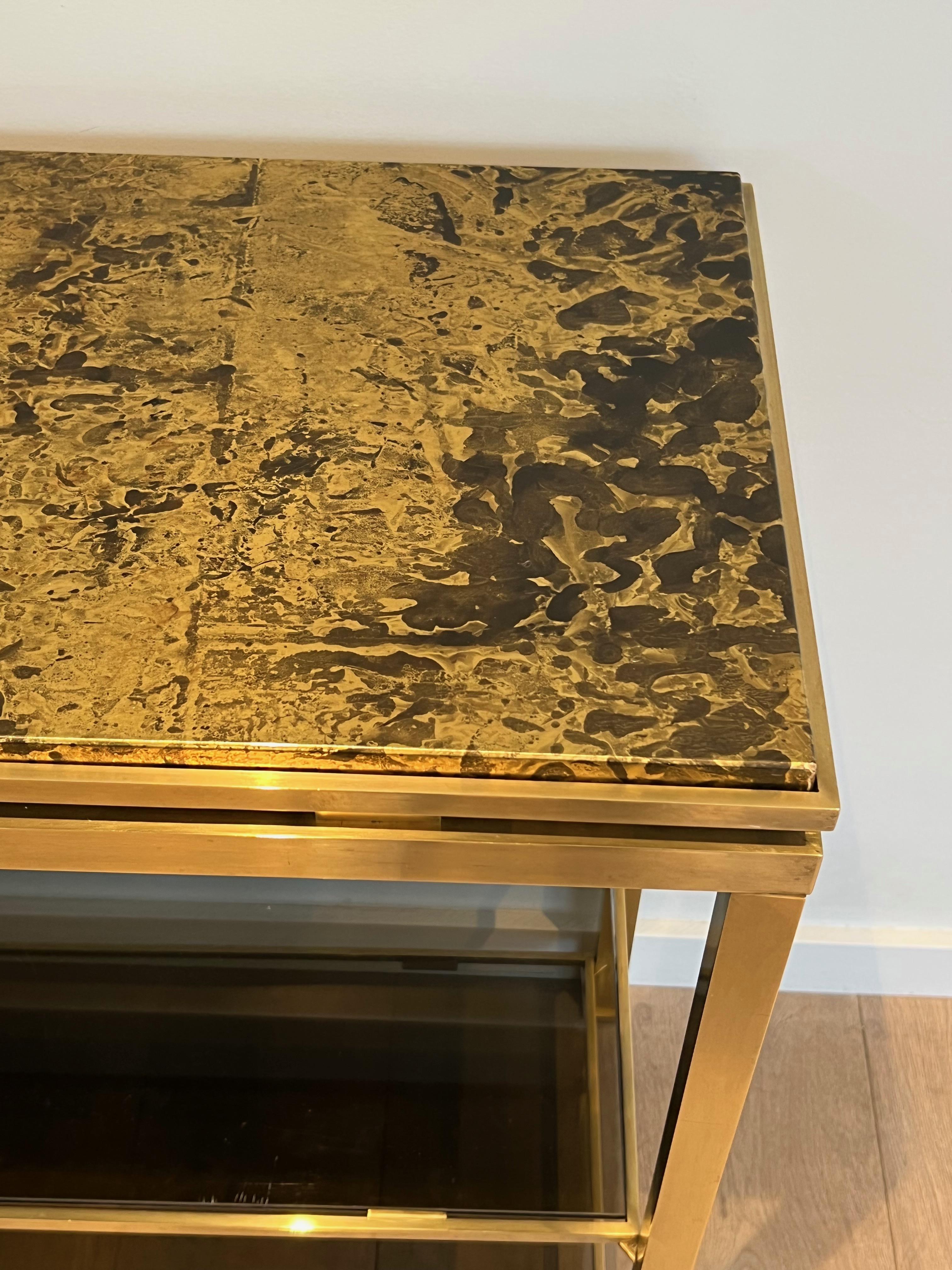 Brass Console Table by Guy Lefèvre for Maison Jansen. Circa 1970 8