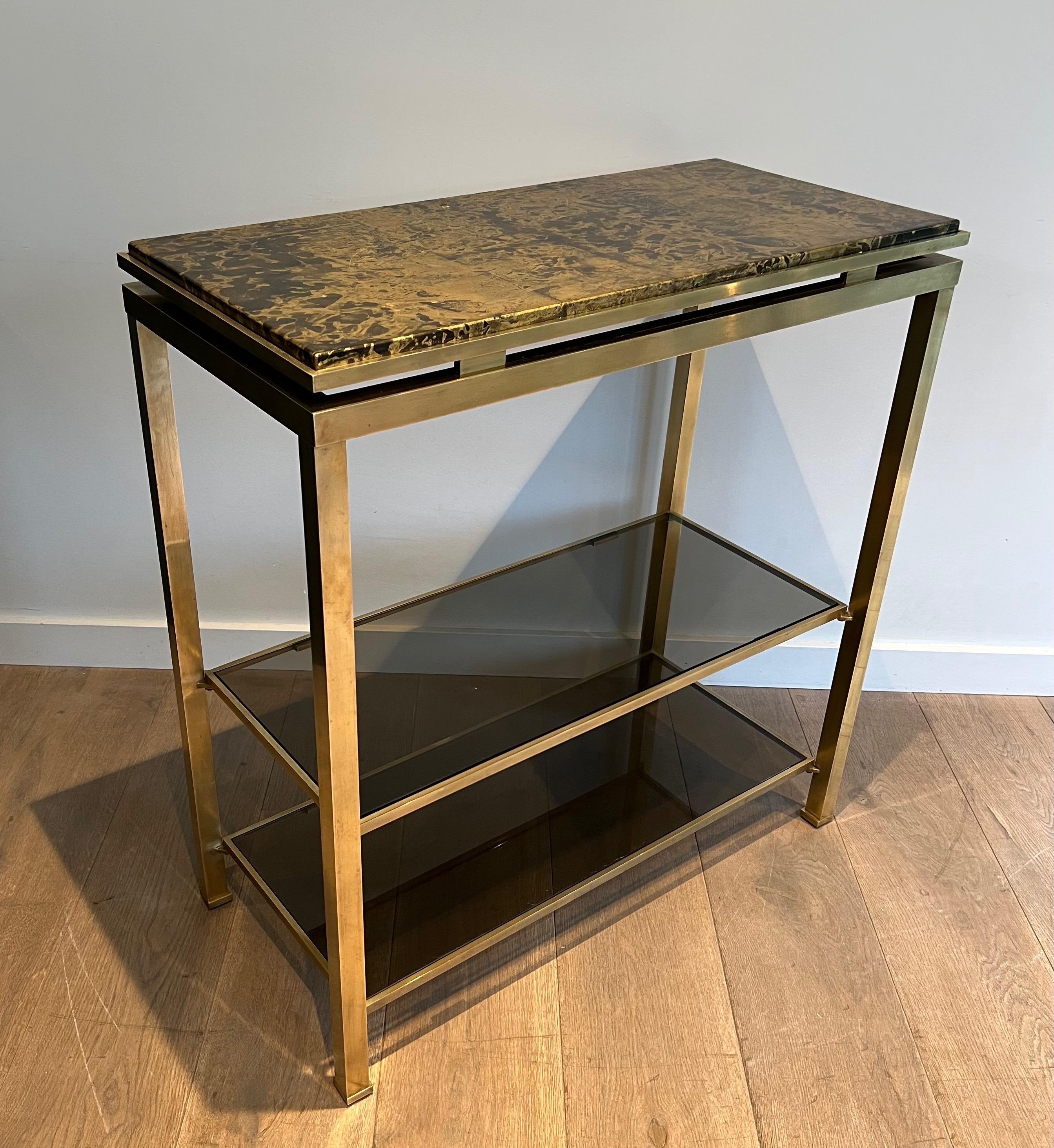 Brass Console Table by Guy Lefèvre for Maison Jansen. Circa 1970 12