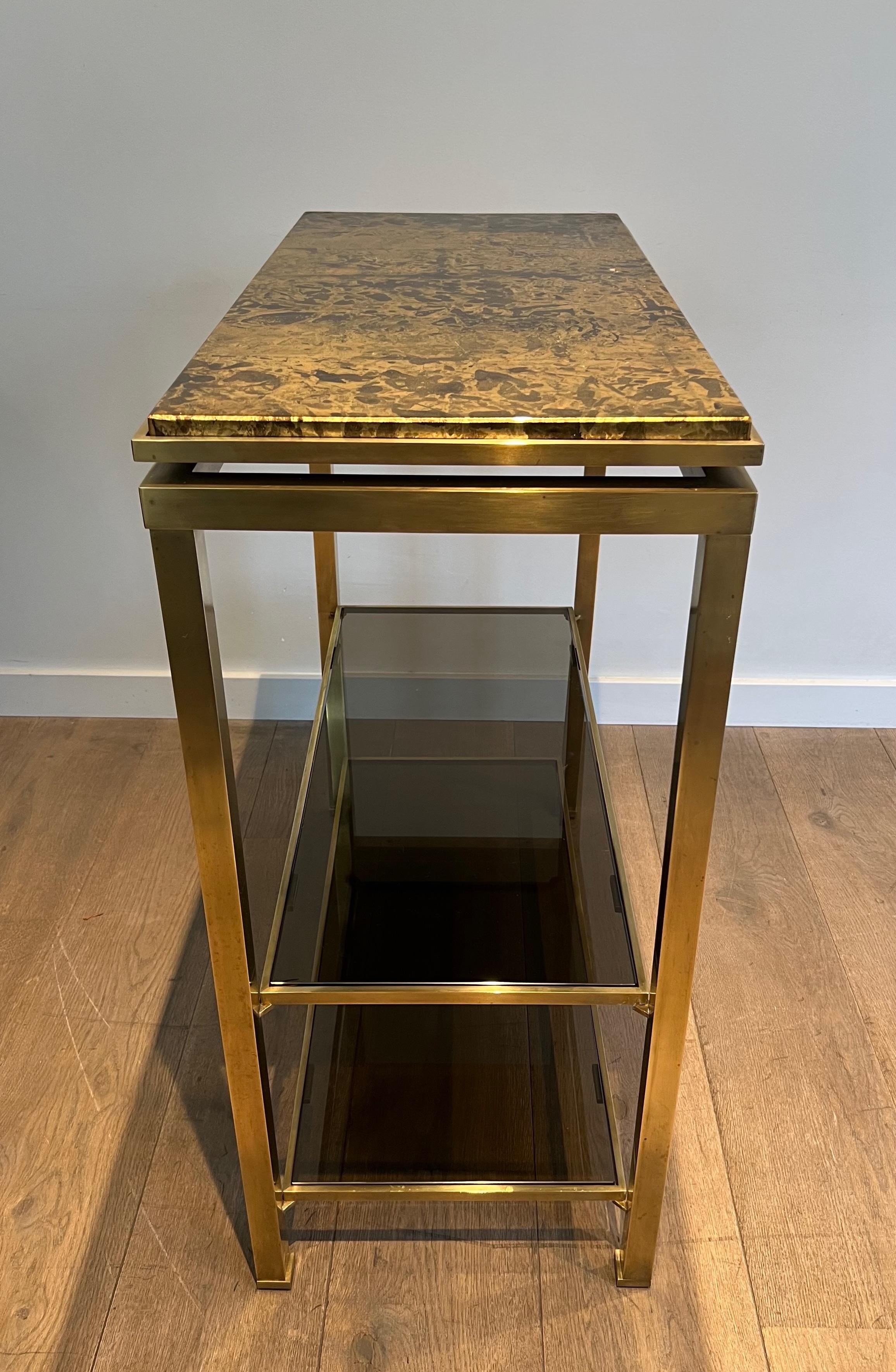 Brass Console Table by Guy Lefèvre for Maison Jansen. Circa 1970 2