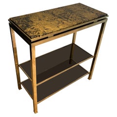 Konsolentisch aus Messing von Guy Lefèvre für Maison Jansen. CIRCA 1970