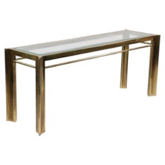 Table console en laiton de Mastercraft, années 1970
