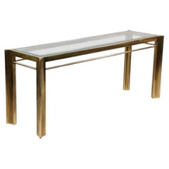Brass Console Table by Mastercraft 1970's