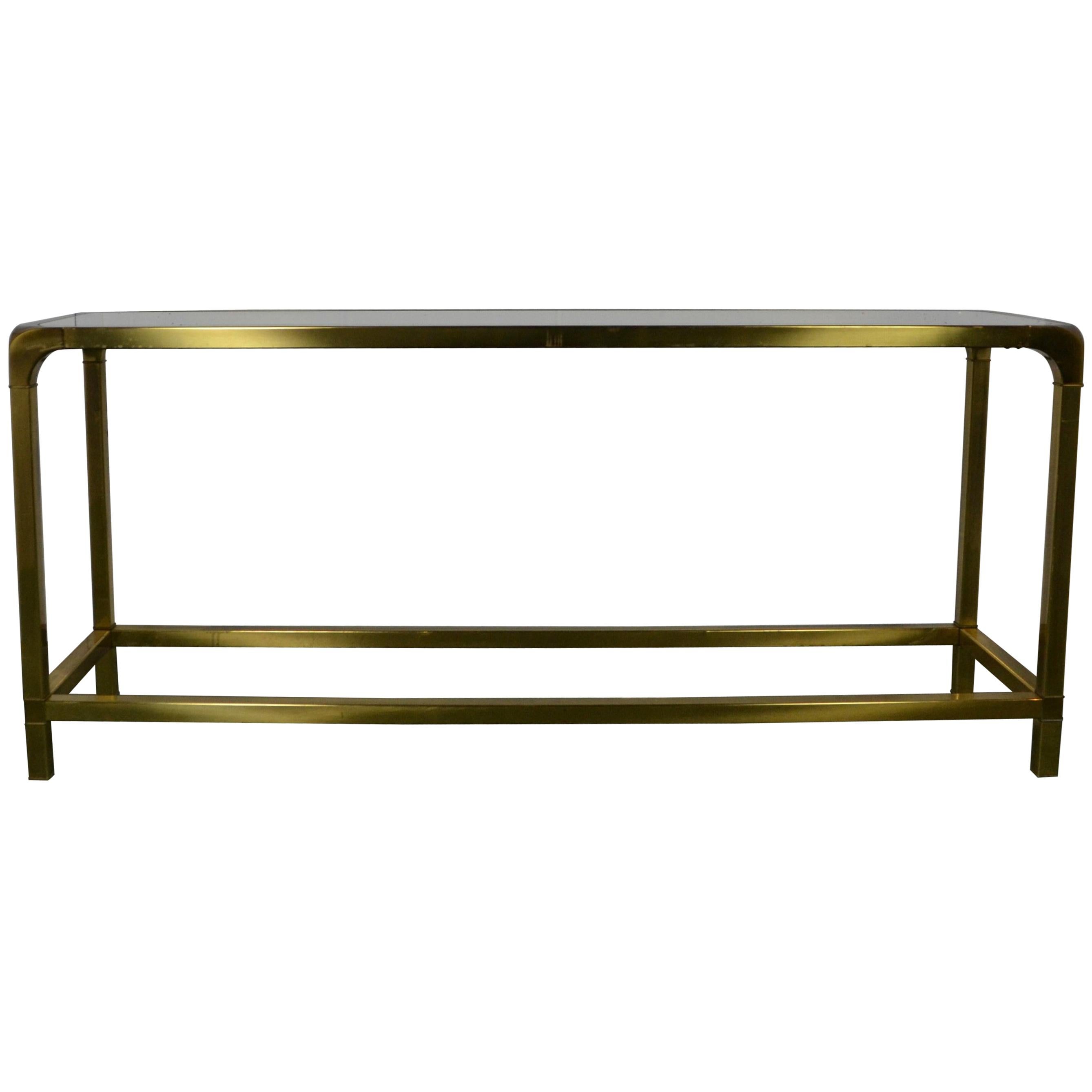 Brass Console Table by Mastercraft