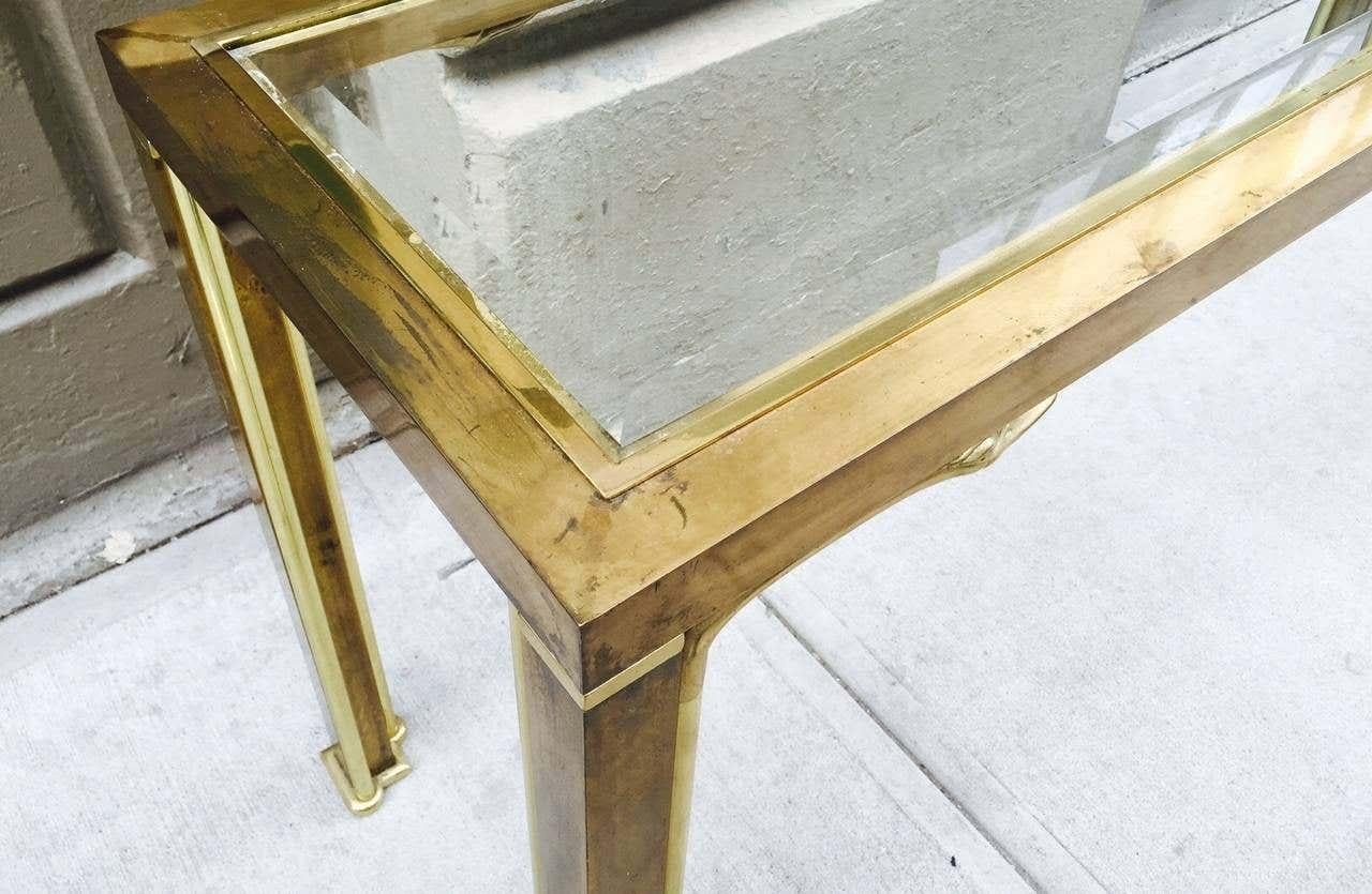 Brass Console Table In Good Condition For Sale In New York, NY