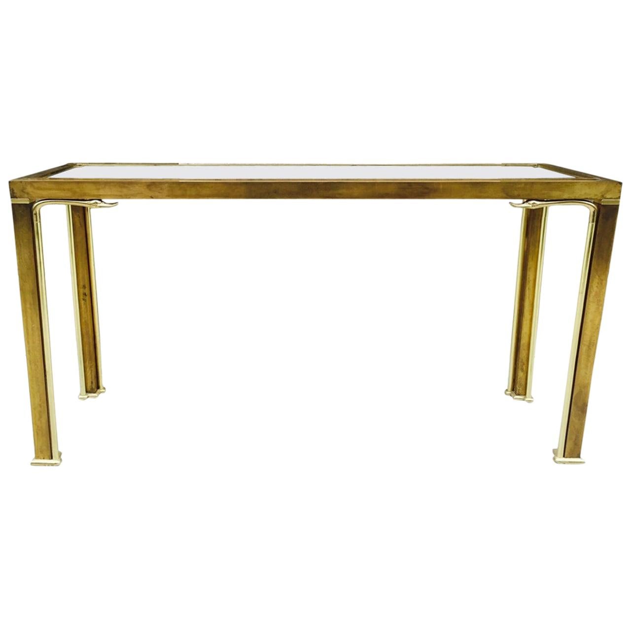 Brass Console Table For Sale at 1stDibs
